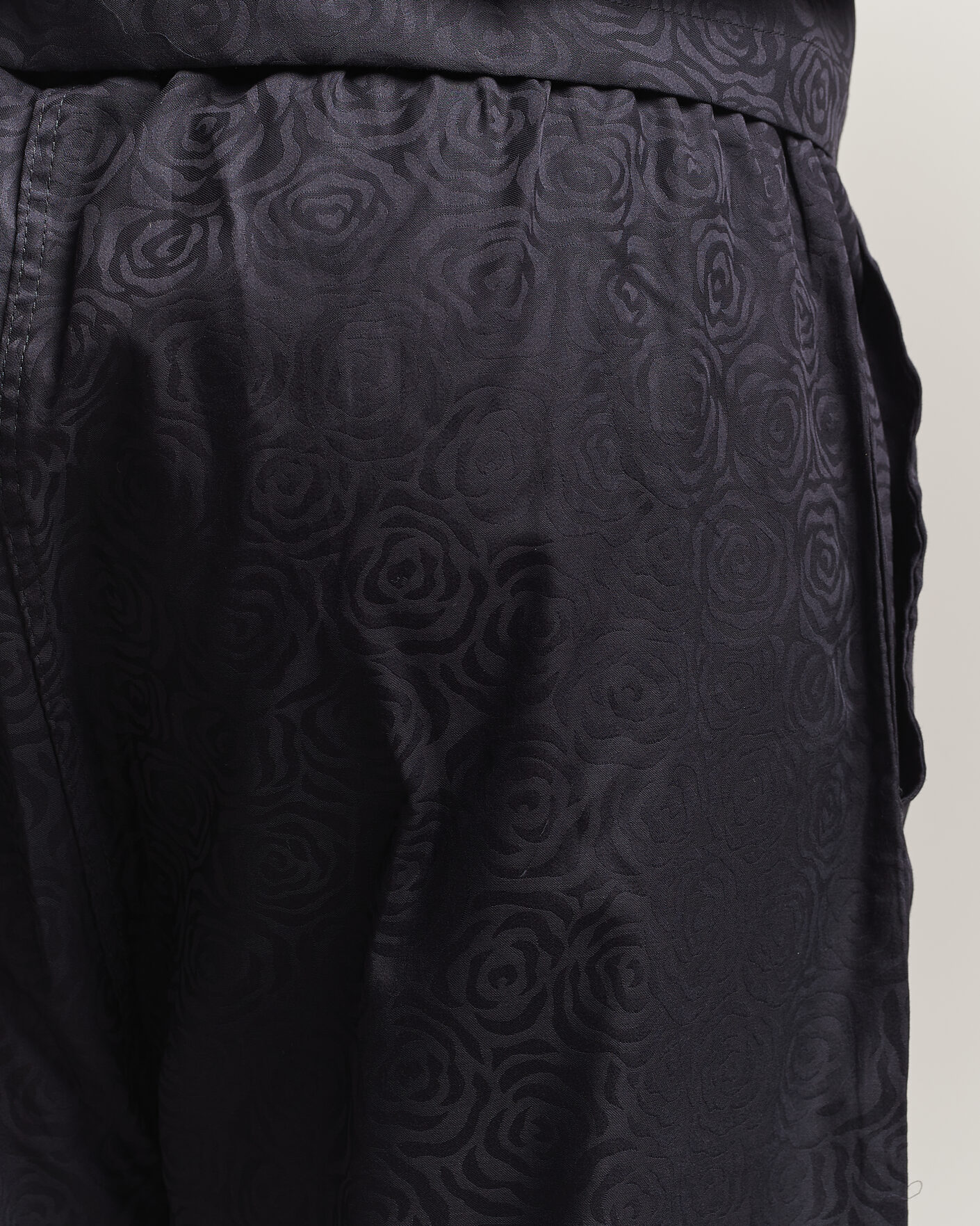 Mies | Yöpuvut ja kylpytakit | Derek Rose | Piped Jacquard Cotton Pyjama Set Black