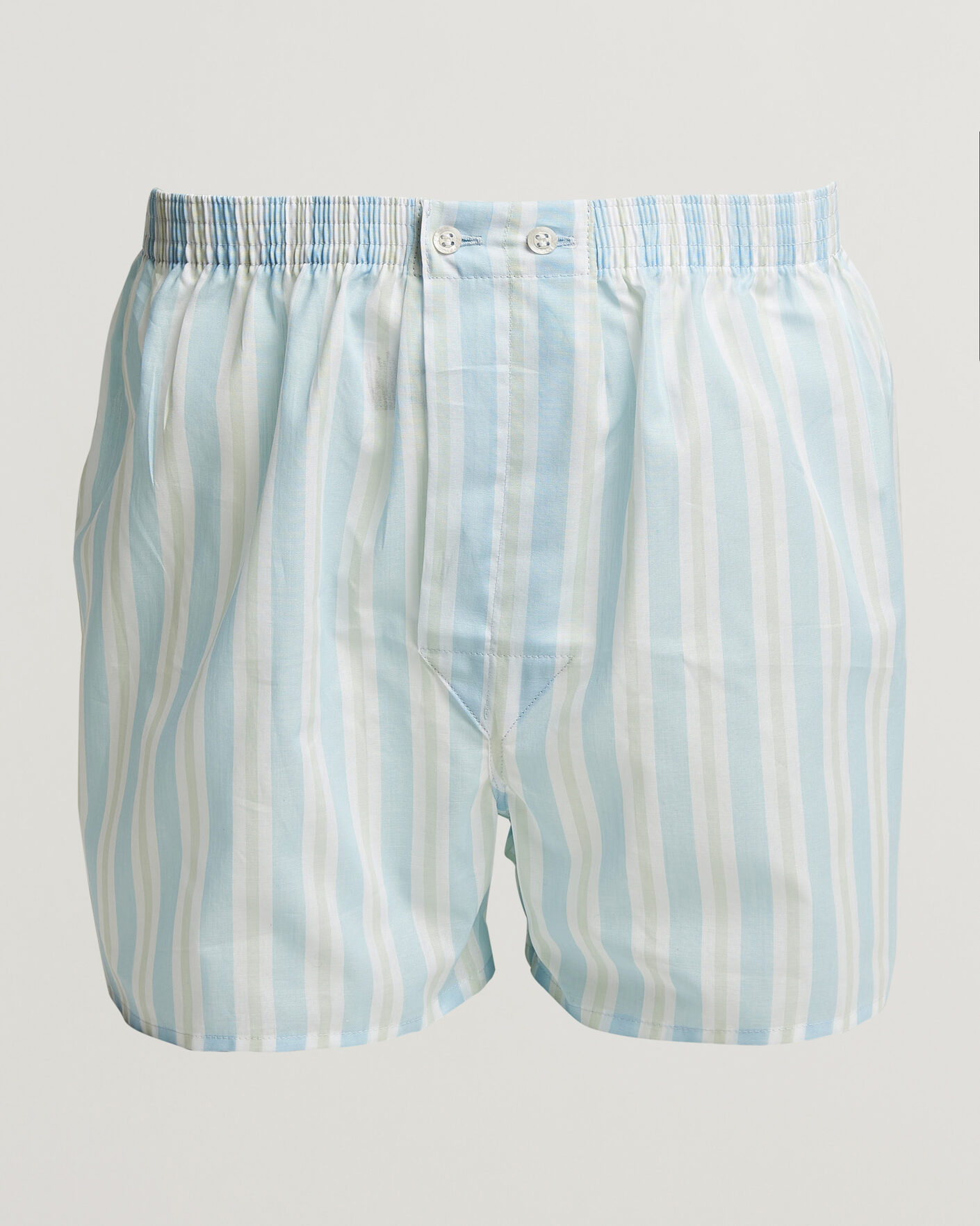 Mies | Alusvaatteet | Derek Rose | Classic Fit Striped Woven Cotton Boxer Shorts Blue/White