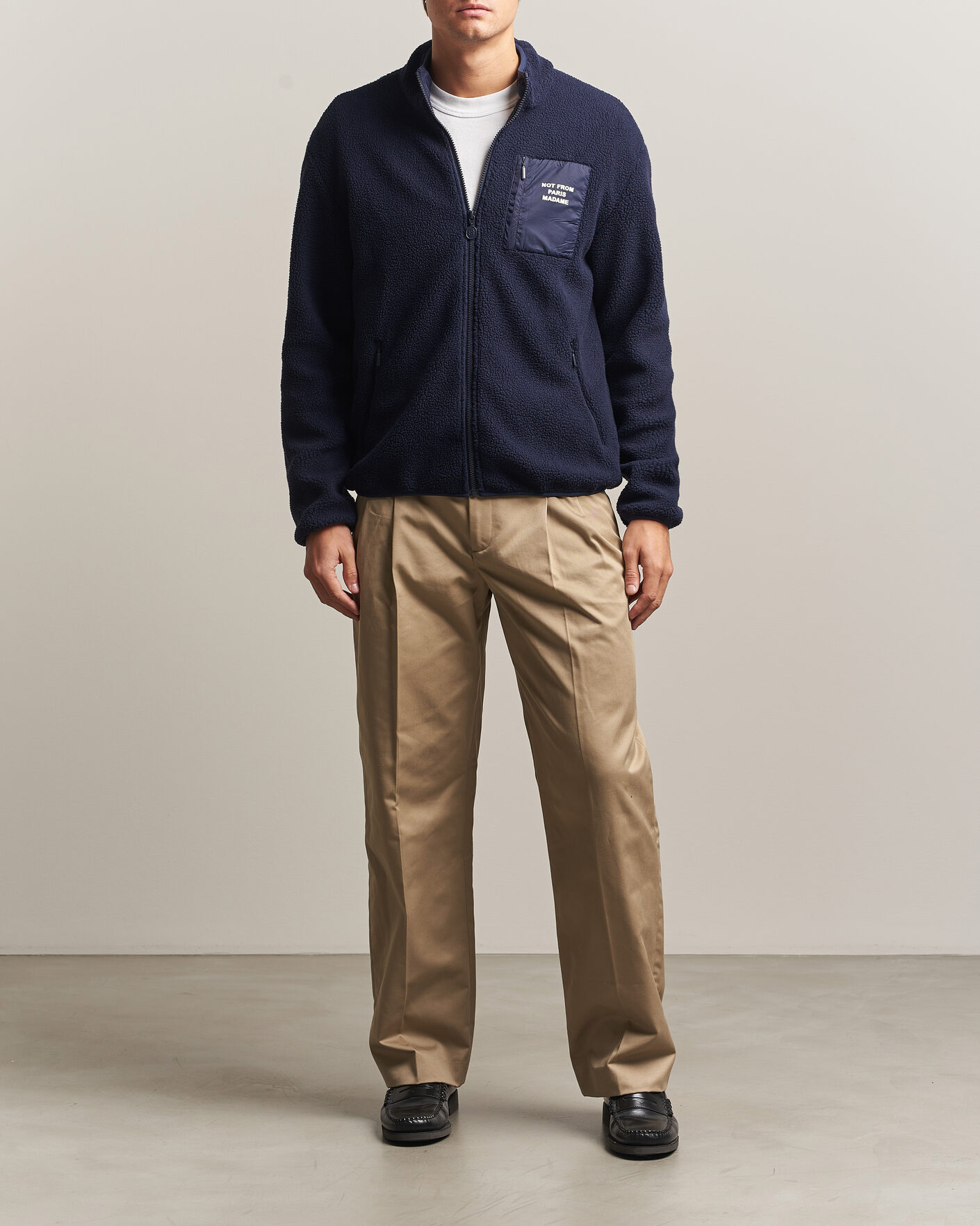 Mies | Puserot | Drôle de Monsieur | Slogan Sherpa Jacket Navy