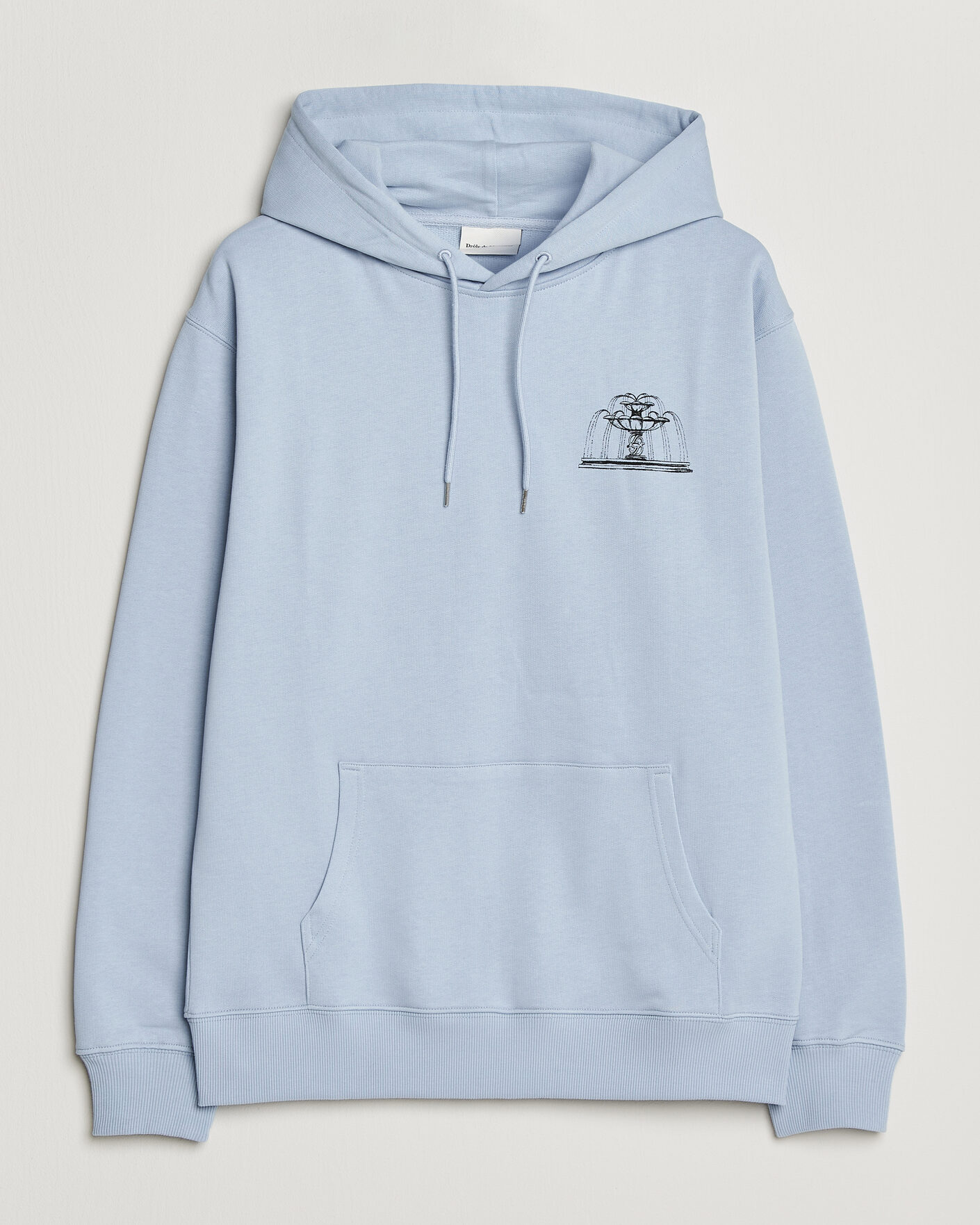 Mies | Puserot | Drôle de Monsieur | Fountain Printed Hoodie Light Blue