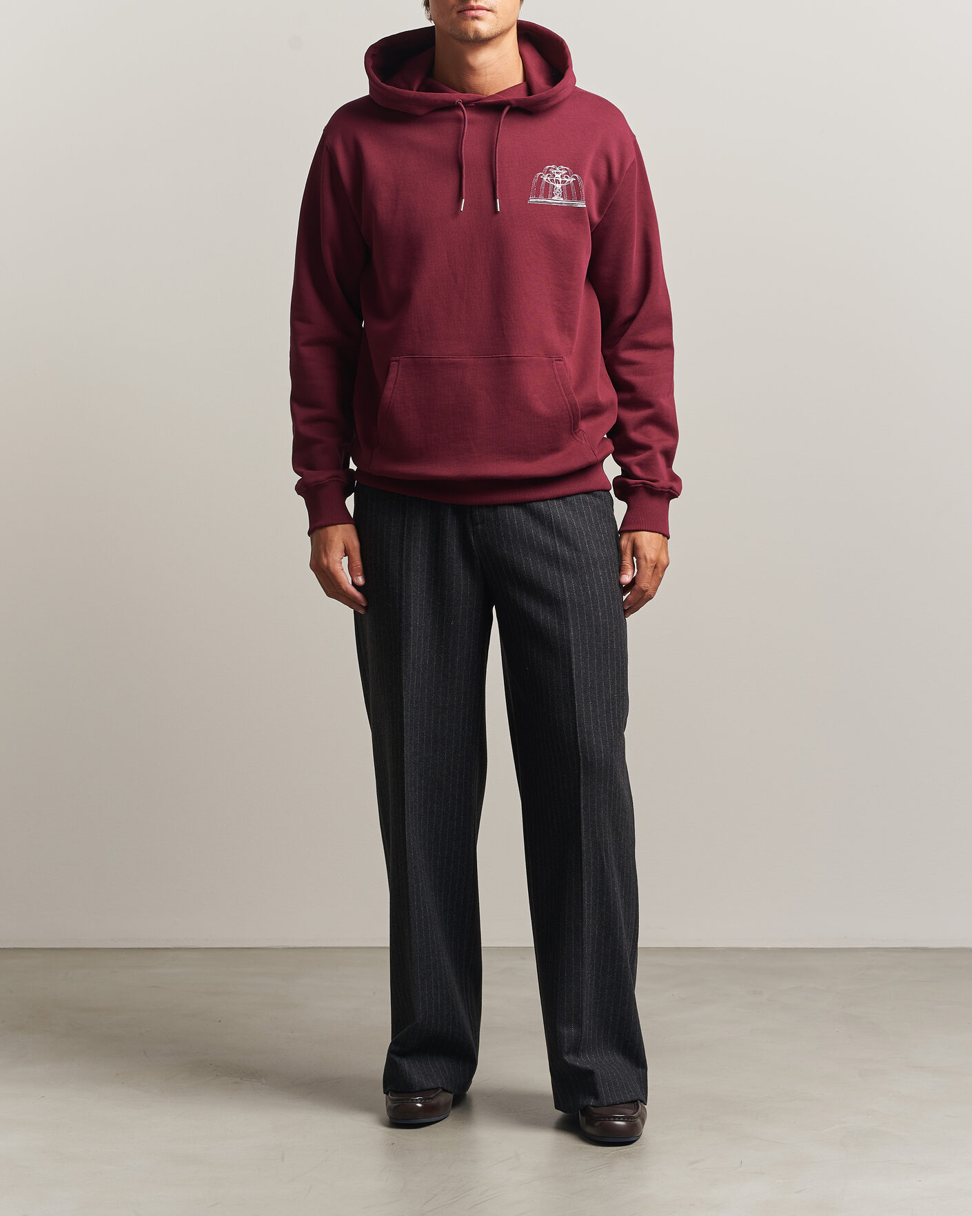 Mies | Puserot | Drôle de Monsieur | Fountain Printed Hoodie Burgundy