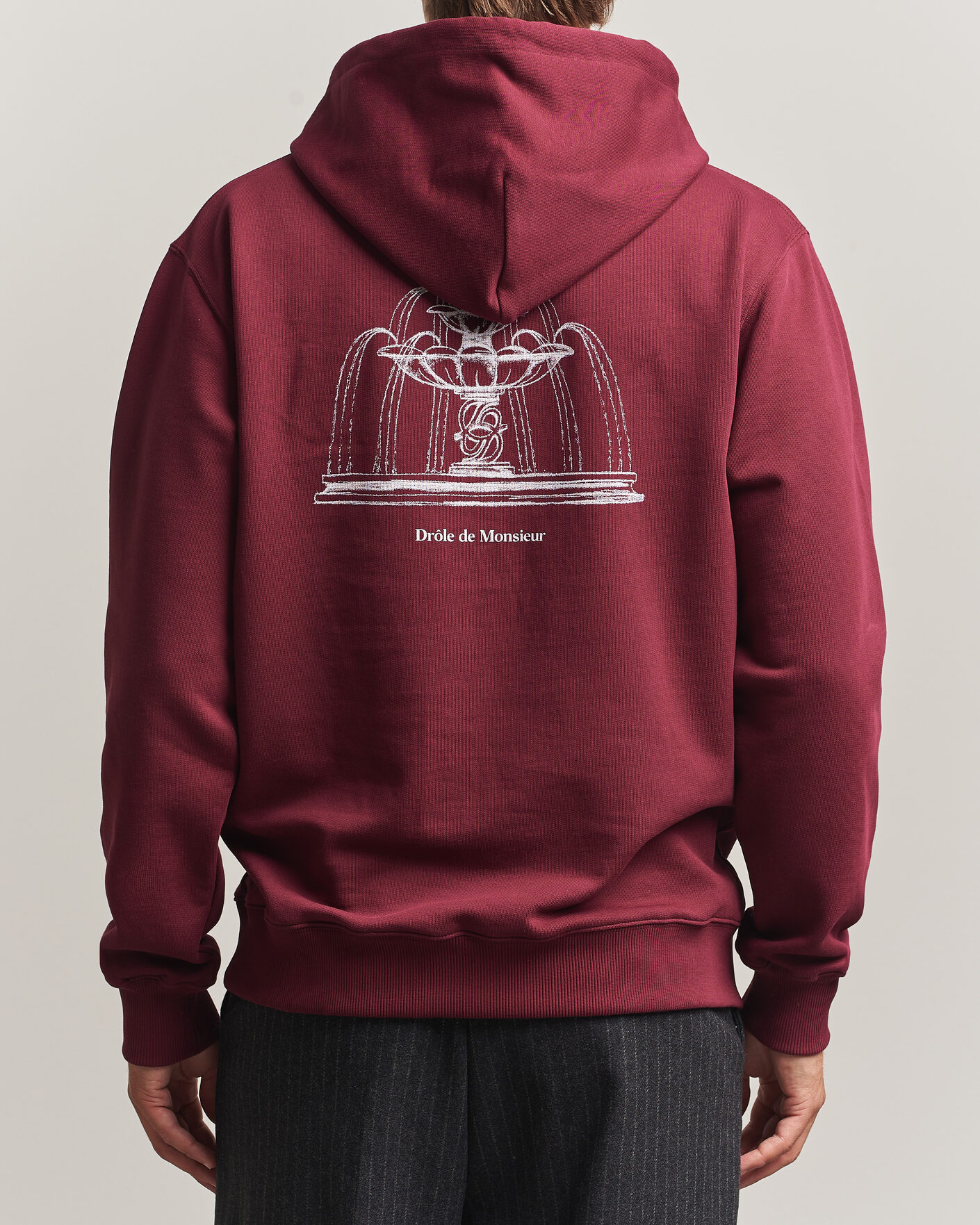 Mies | Puserot | Drôle de Monsieur | Fountain Printed Hoodie Burgundy