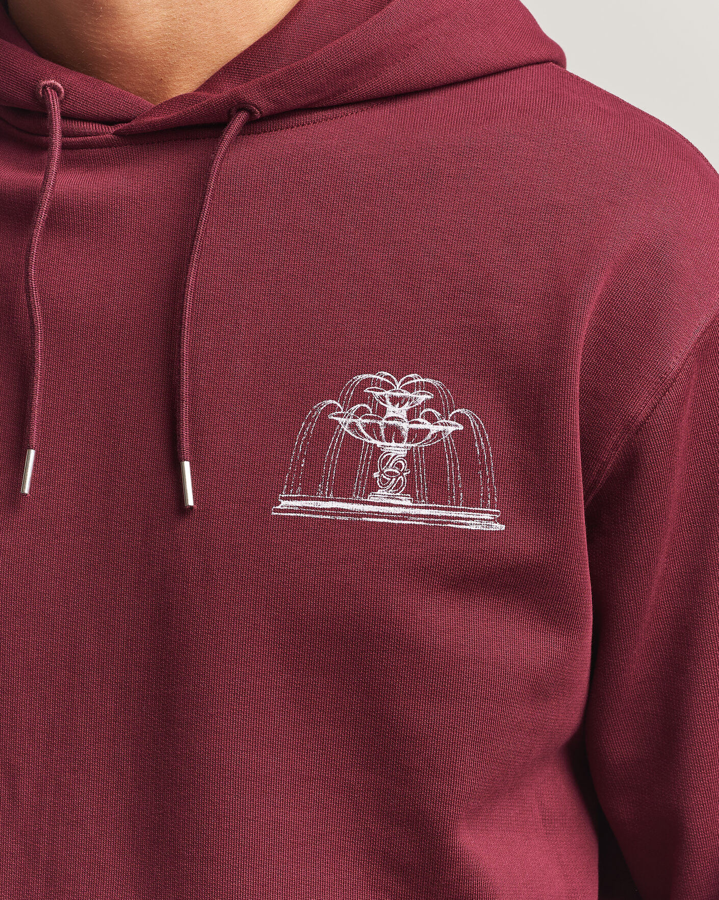 Mies | Puserot | Drôle de Monsieur | Fountain Printed Hoodie Burgundy