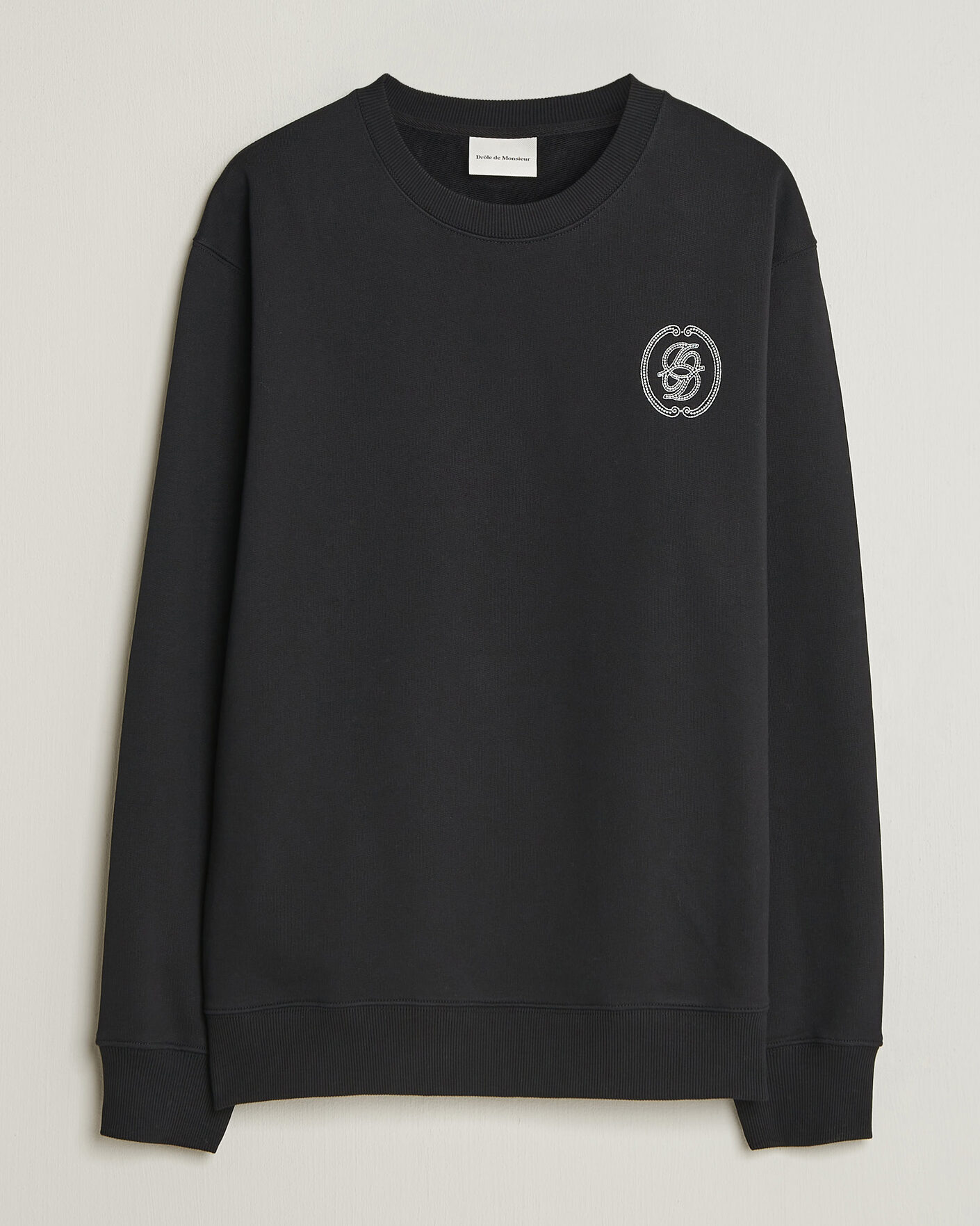 Mies | Puserot | Drôle de Monsieur | Mirror D Embroidered Sweatshirt Black