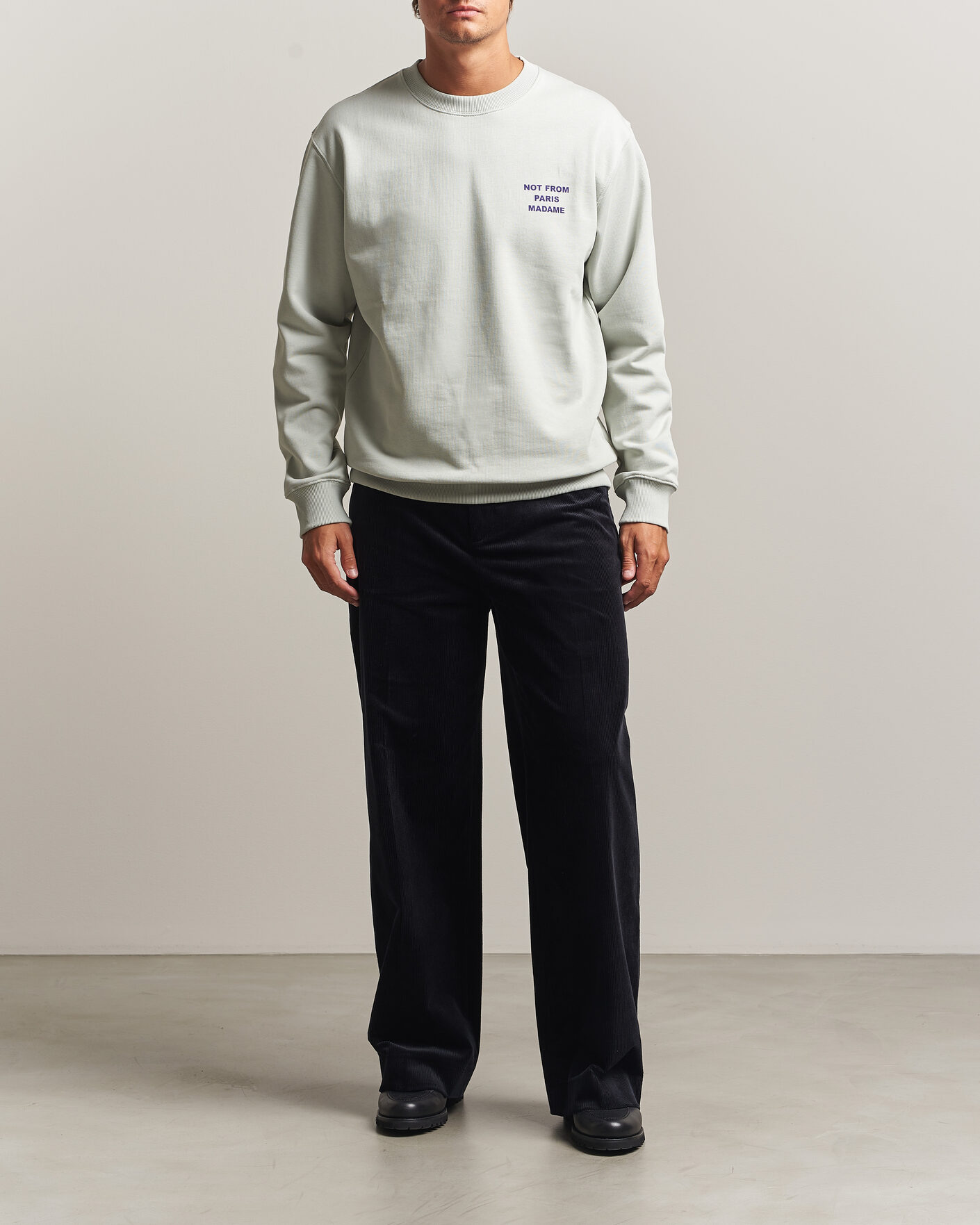 Mies | Puserot | Drôle de Monsieur | Bold Slogan Sweatshirt Grey