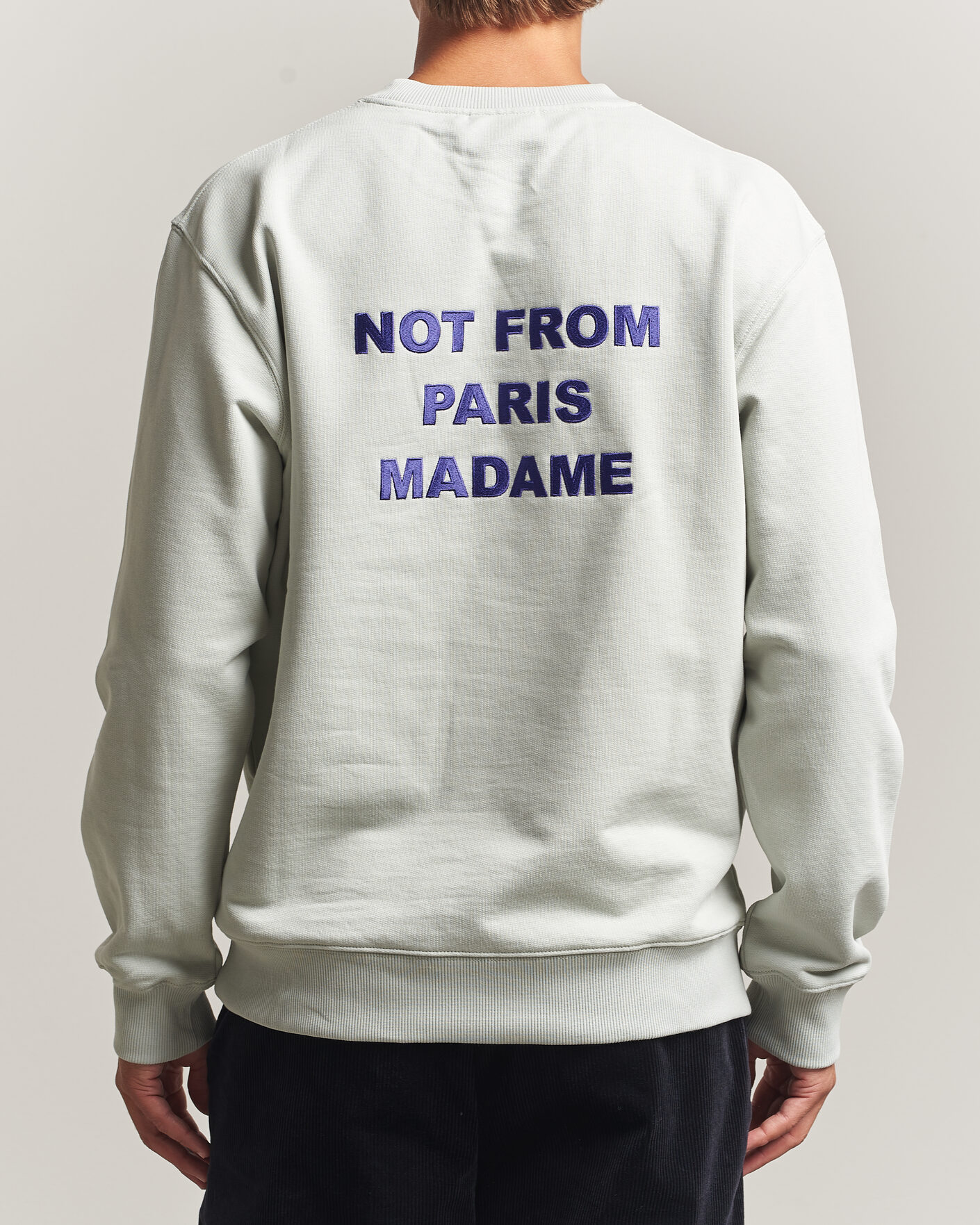Mies | Puserot | Drôle de Monsieur | Bold Slogan Sweatshirt Grey