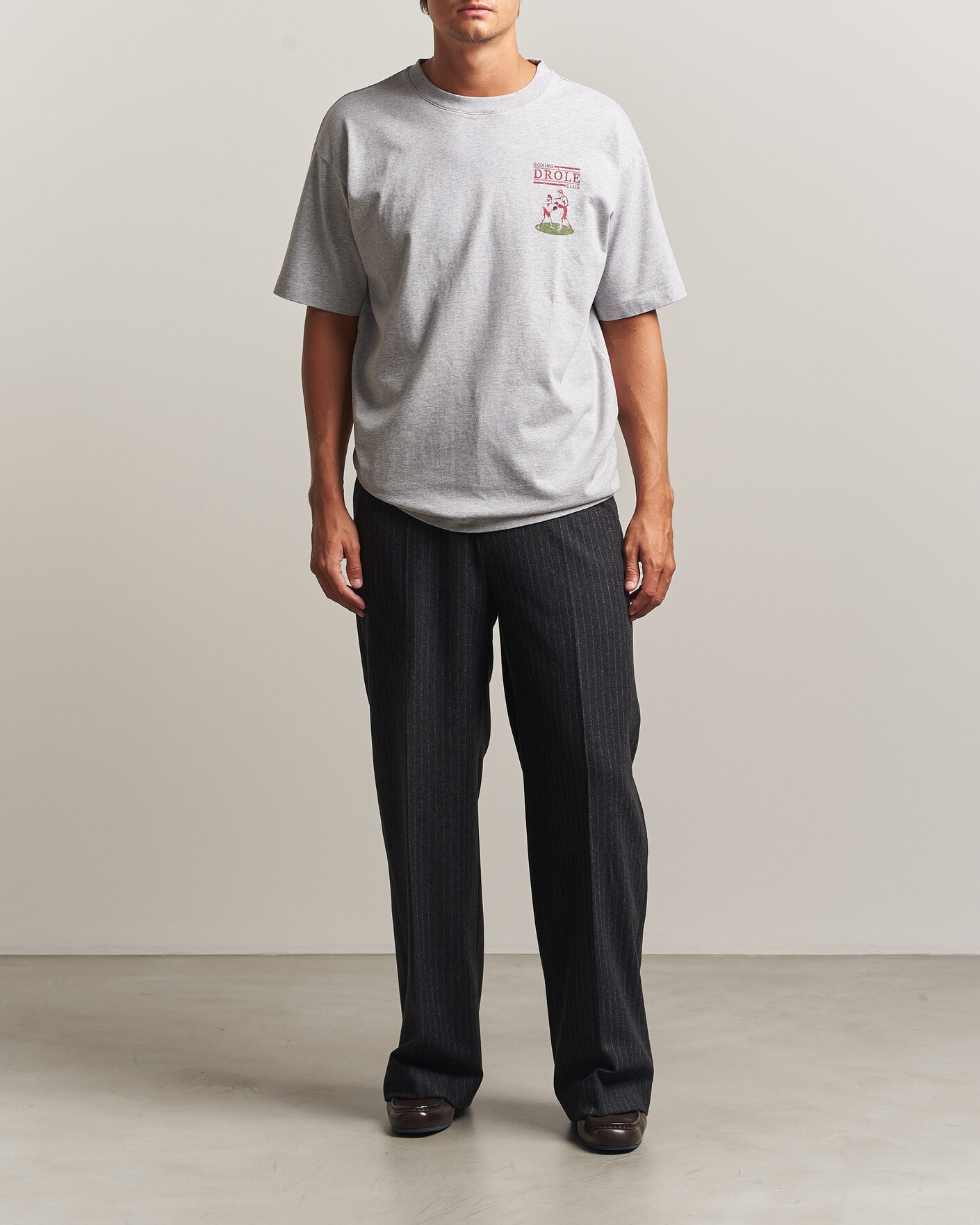 Mies | T-paidat | Drôle de Monsieur | Boxers T-Shirt Grey Melange