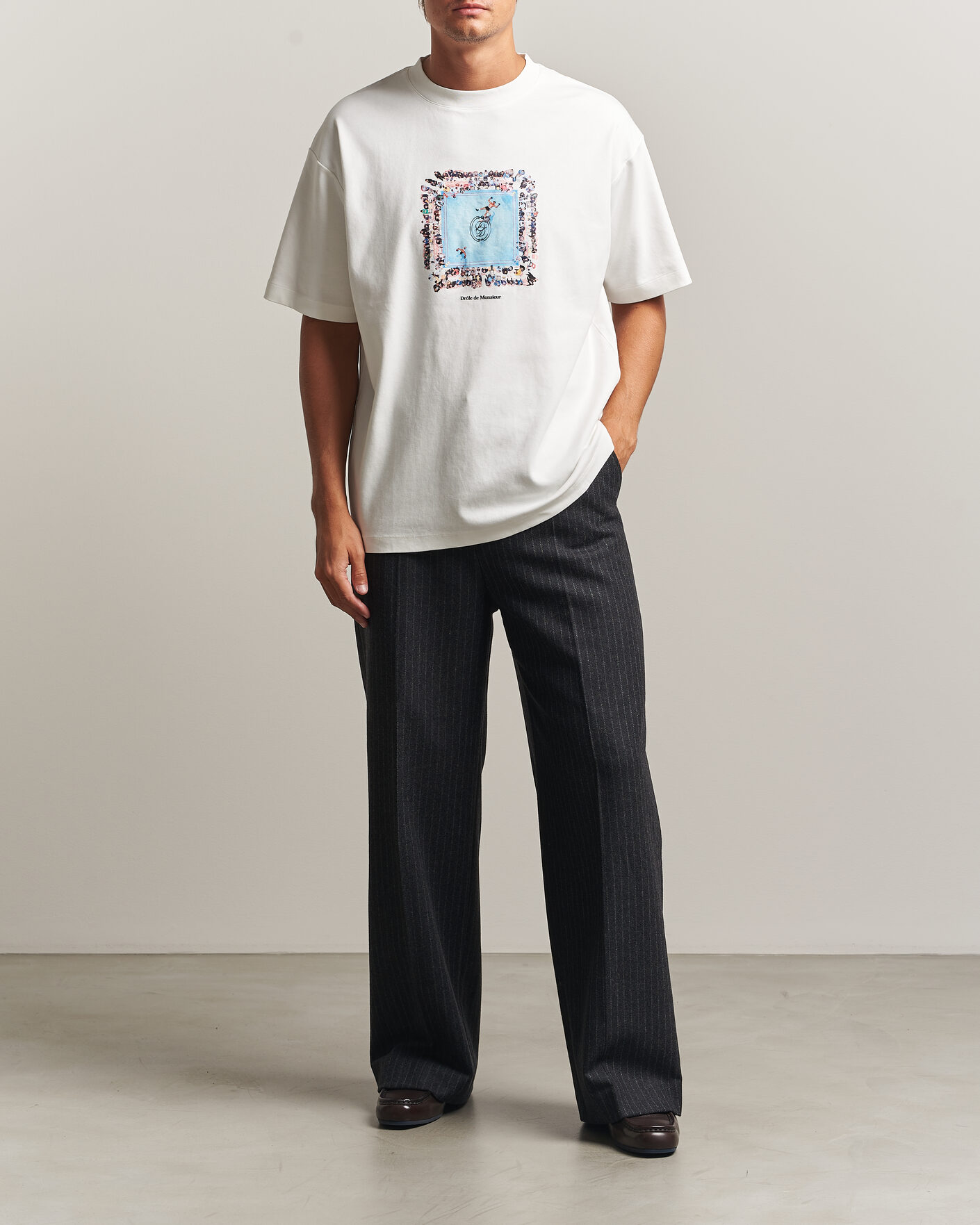 Mies | T-paidat | Drôle de Monsieur | Boxers Ring T-Shirt Off White