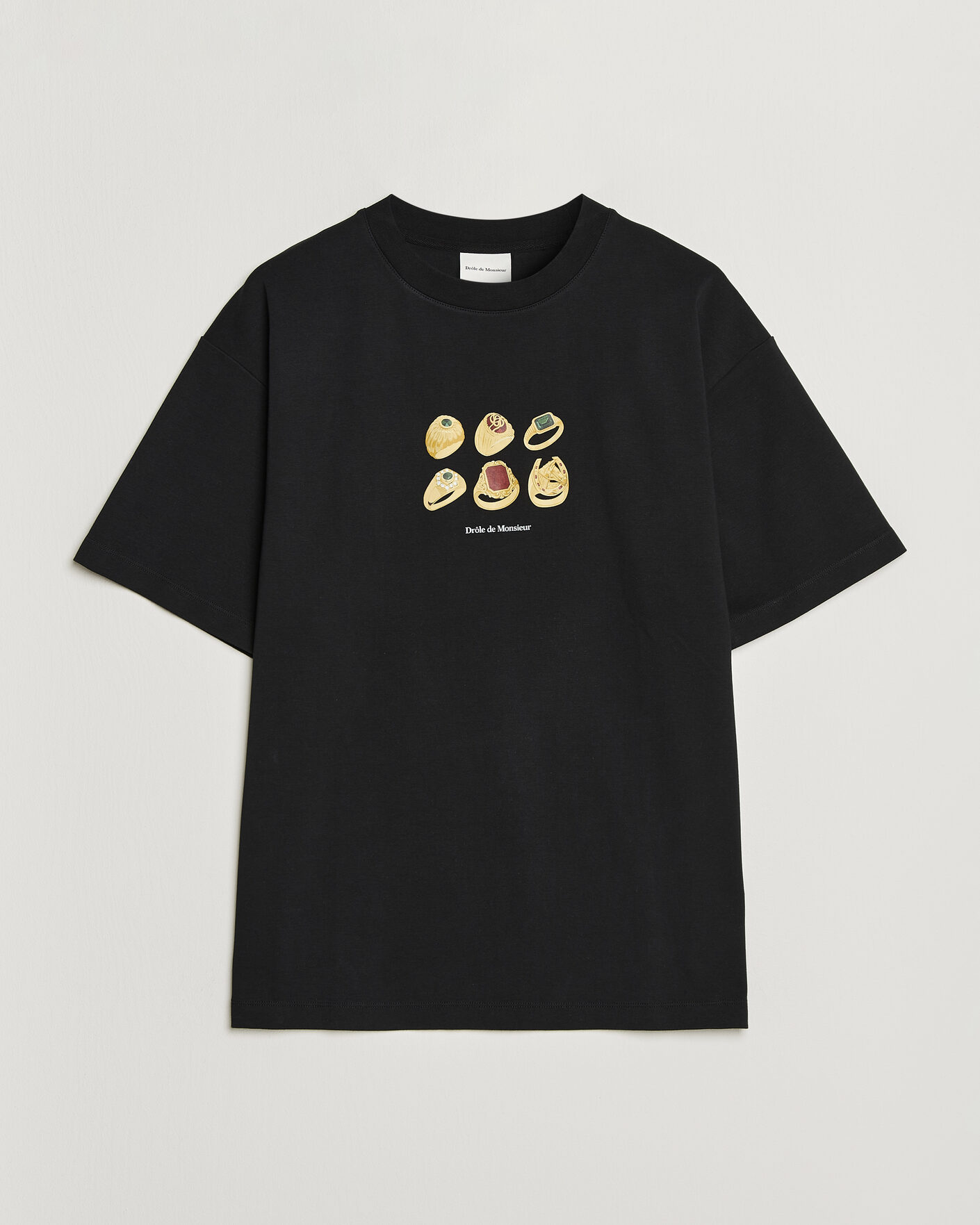Mies | T-paidat | Drôle de Monsieur | Rings T-Shirt Black