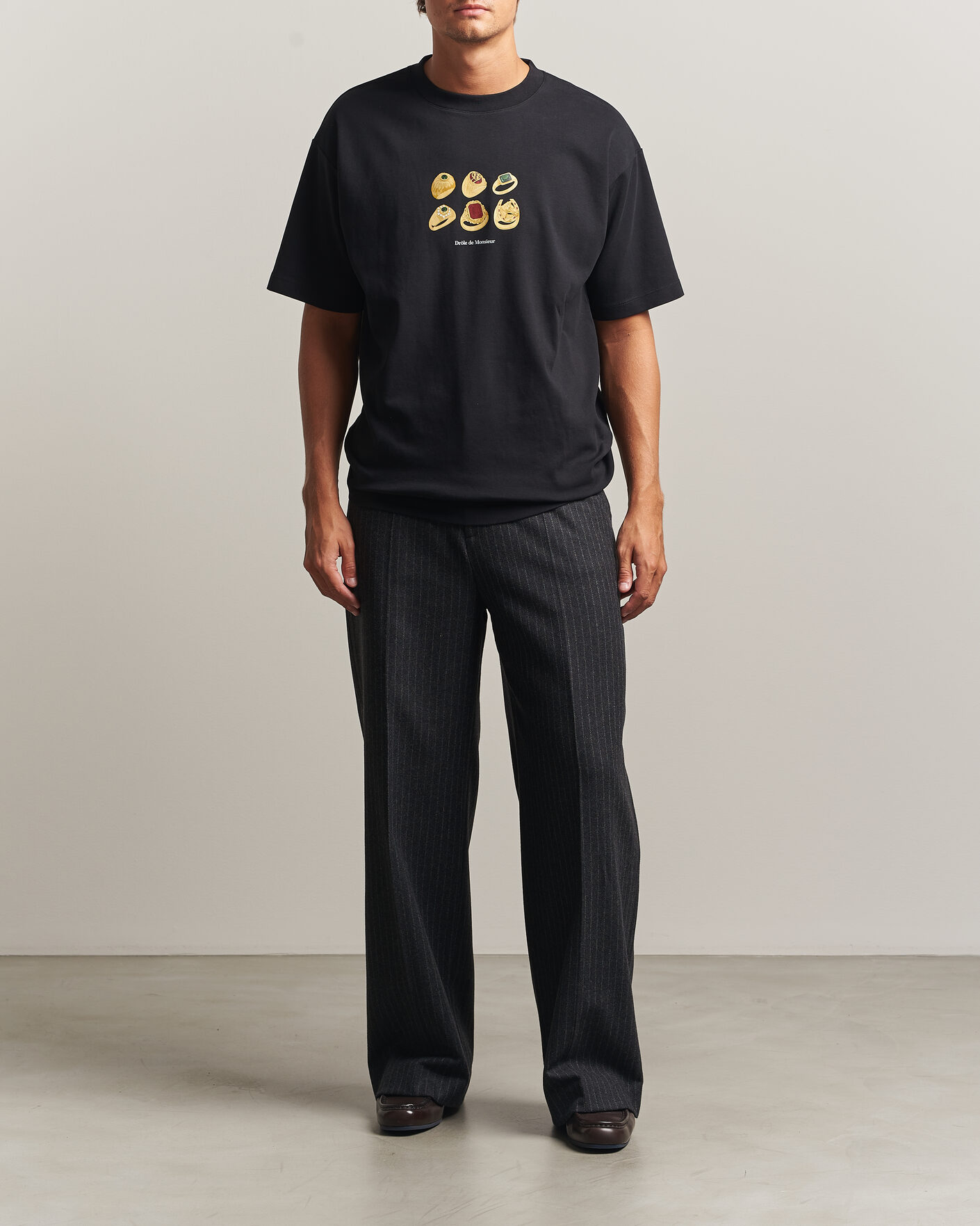 Mies | T-paidat | Drôle de Monsieur | Rings T-Shirt Black