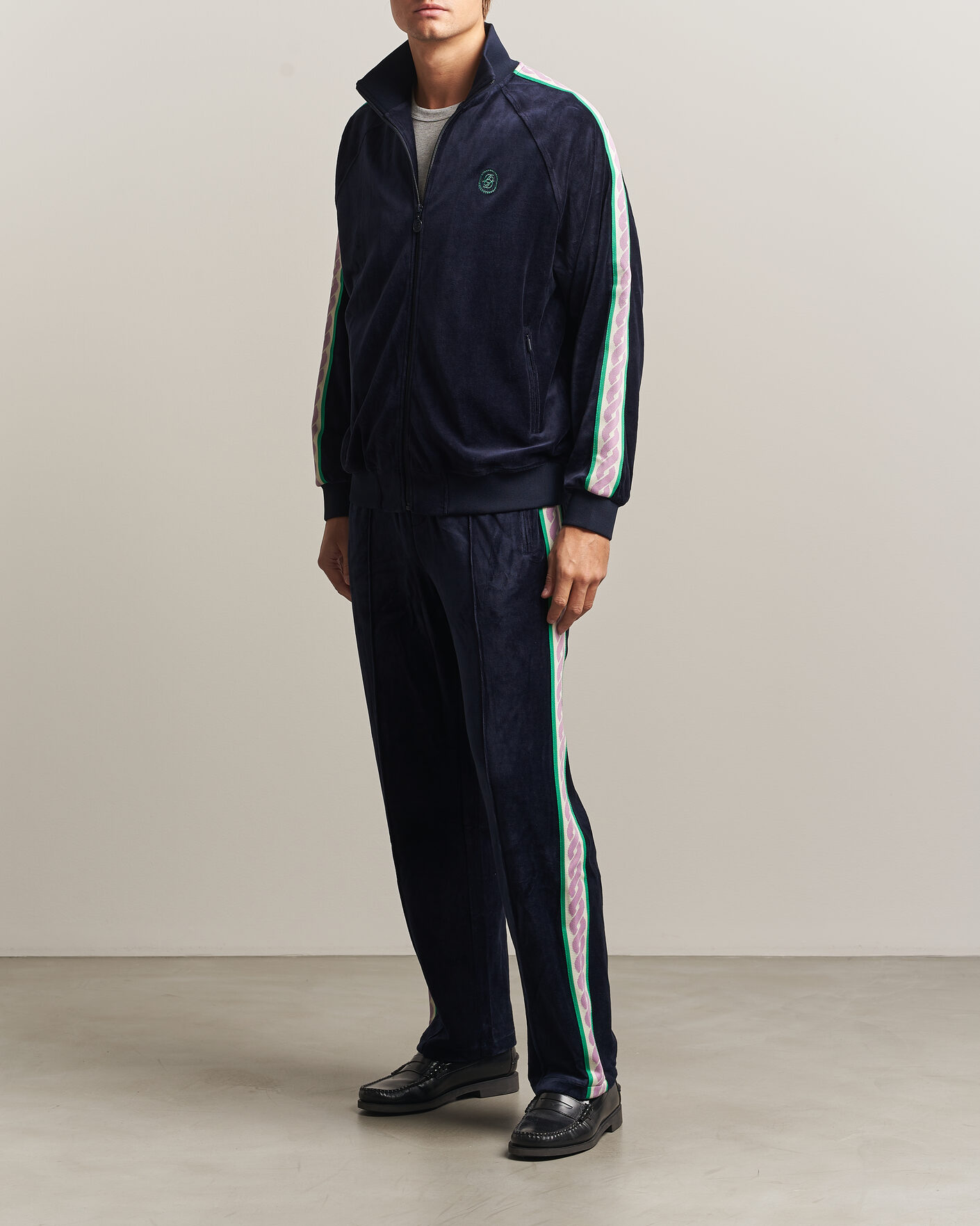 Mies | Housut | Drôle de Monsieur | Survêtement Velours Track Pants Navy