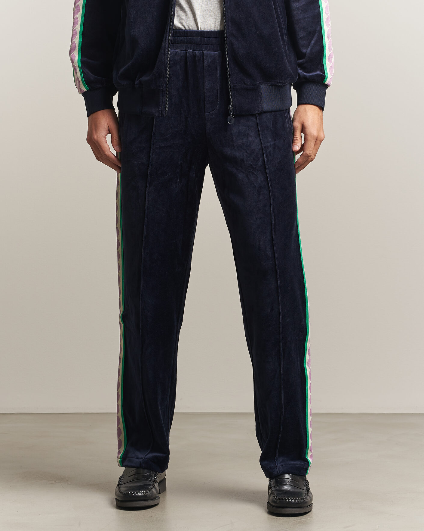 Mies | Housut | Drôle de Monsieur | Survêtement Velours Track Pants Navy