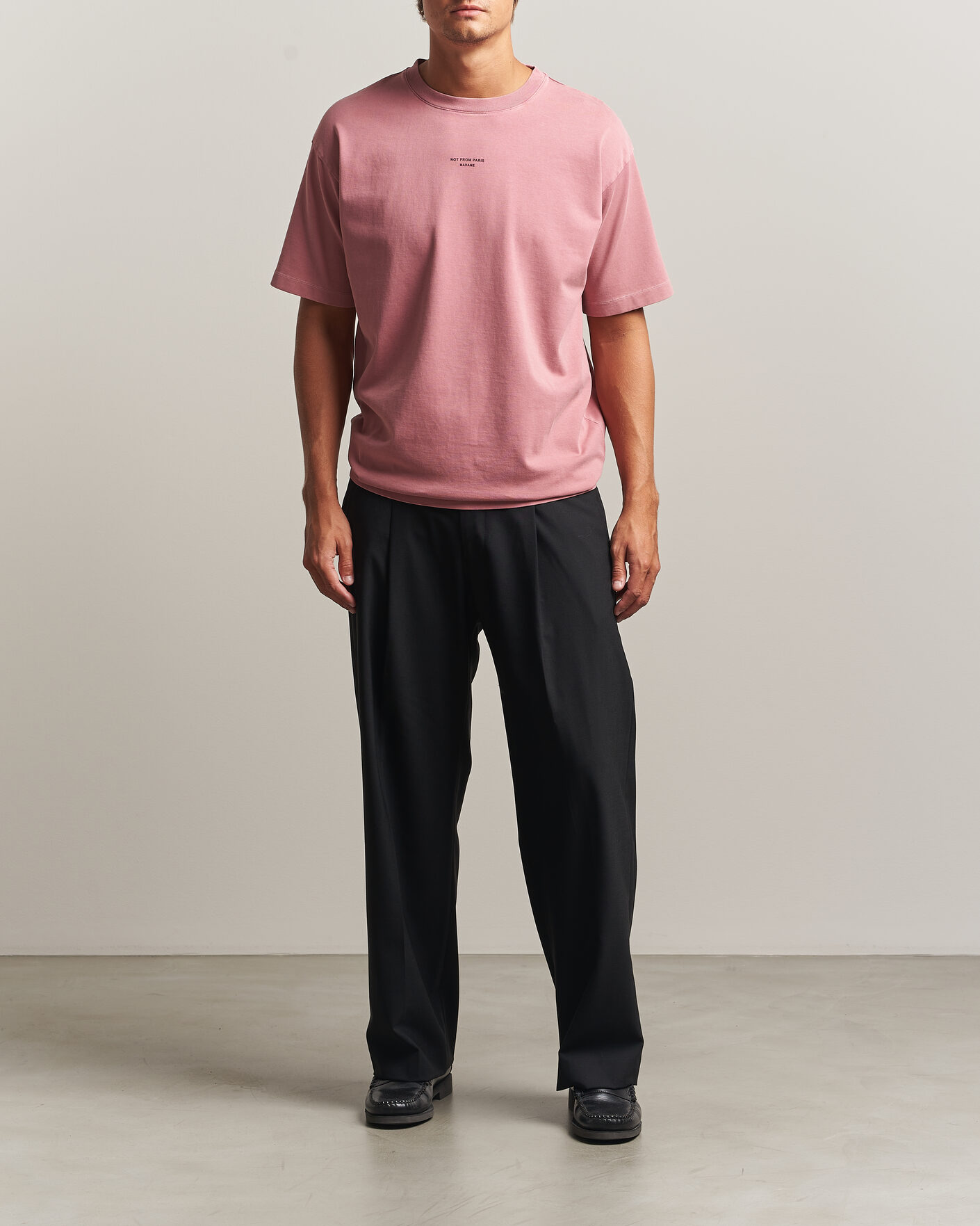 Mies | T-paidat | Drôle de Monsieur | Classic Slogan T-Shirt Dark Pink