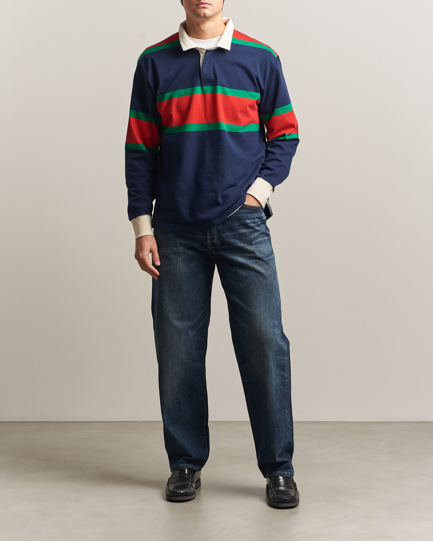 Mies | Housut | EDWIN | Loose Straight Rainbow Selvage Jeans Dark Used