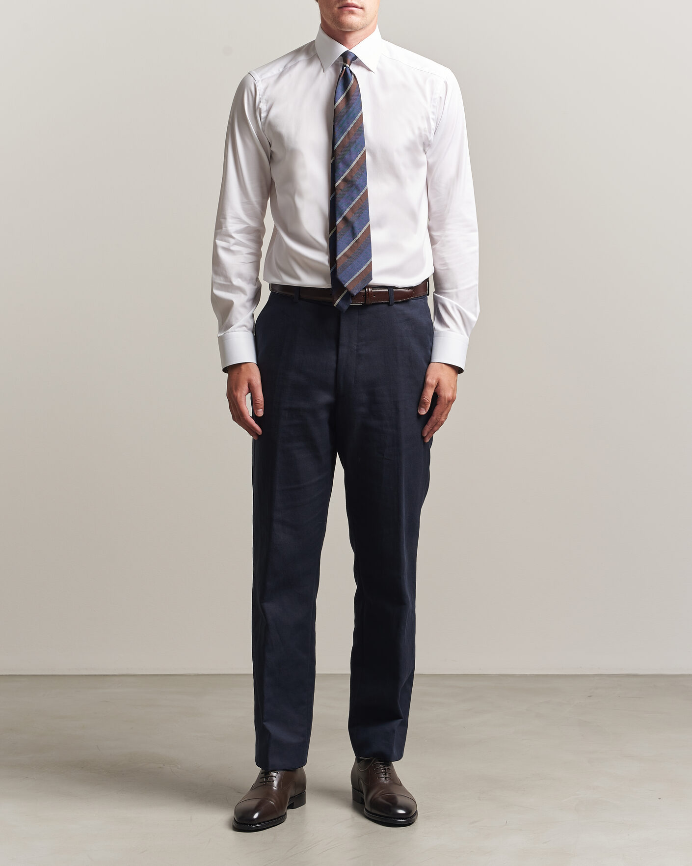 Mies | Kauluspaidat | Eton | Slim Fit Signature Twill Contrast Shirt White
