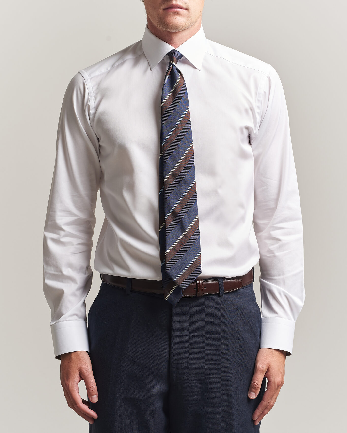 Mies | Kauluspaidat | Eton | Slim Fit Signature Twill Contrast Shirt White