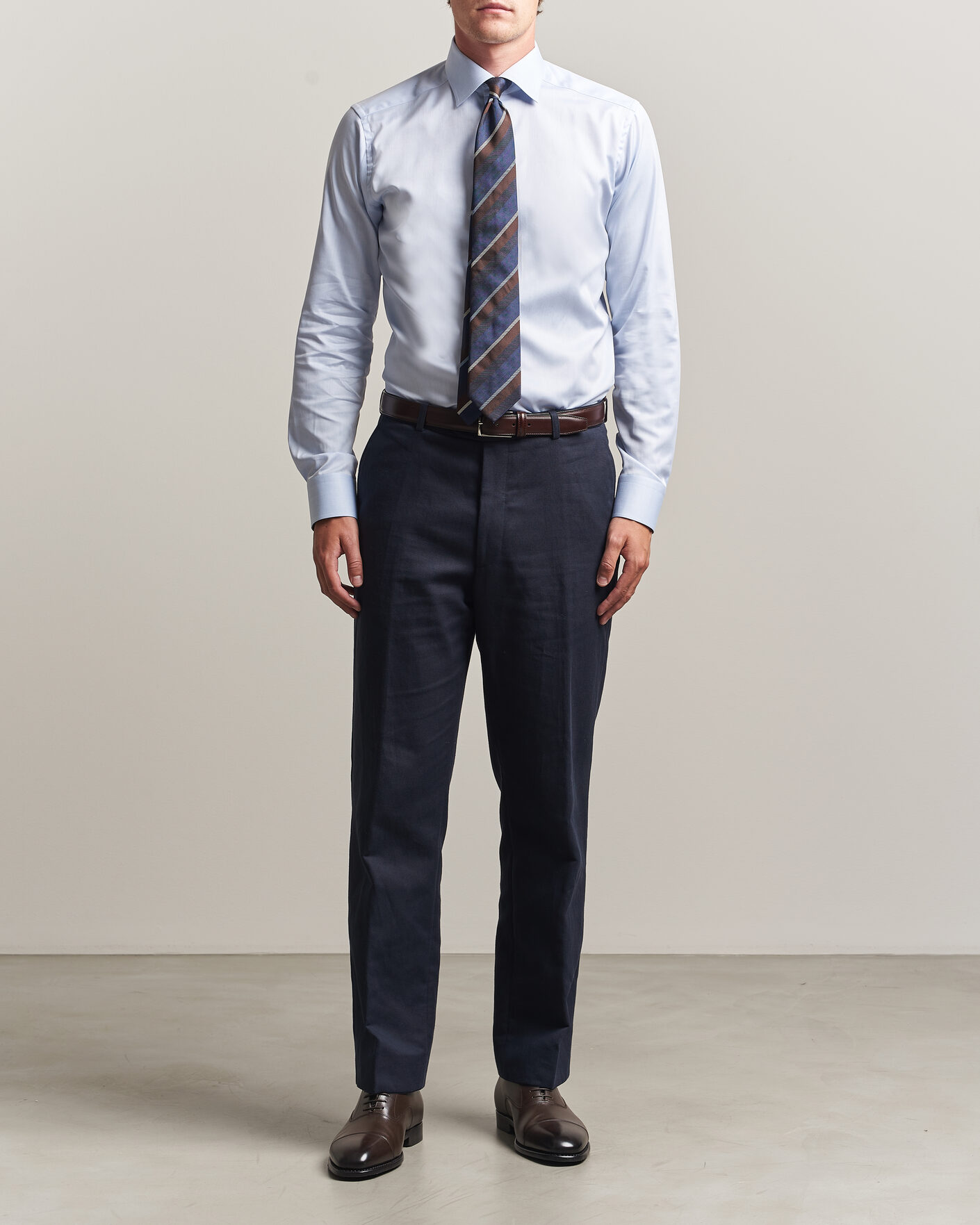 Mies | Kauluspaidat | Eton | Slim Fit Signature Twill Contrast Shirt Light Blue