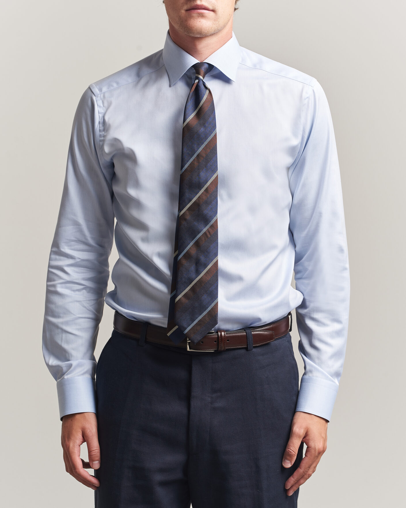 Mies | Kauluspaidat | Eton | Slim Fit Signature Twill Contrast Shirt Light Blue