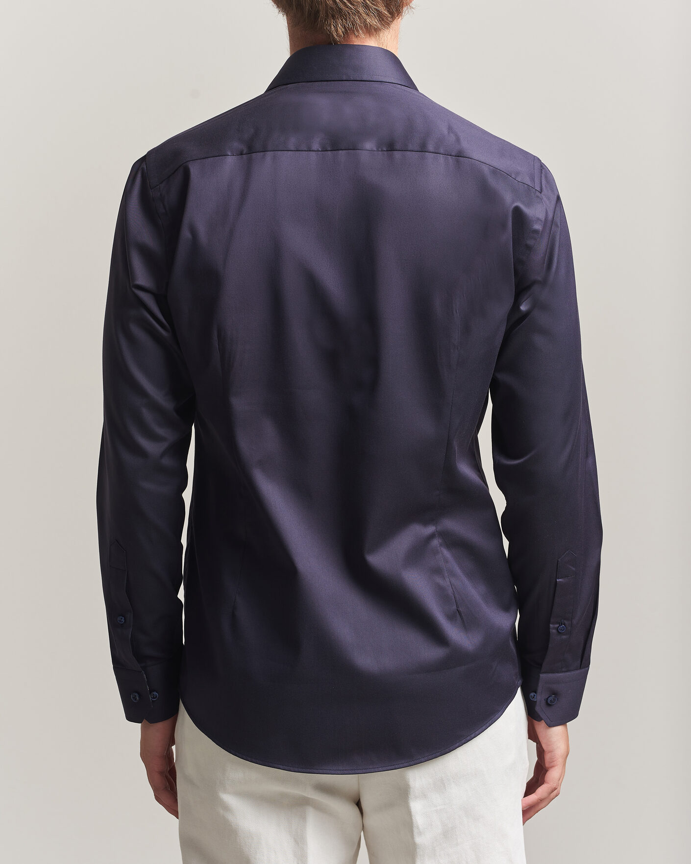 Mies | Kauluspaidat | Eton | Slim Fit Signature Twill Contrast Shirt Navy Blue
