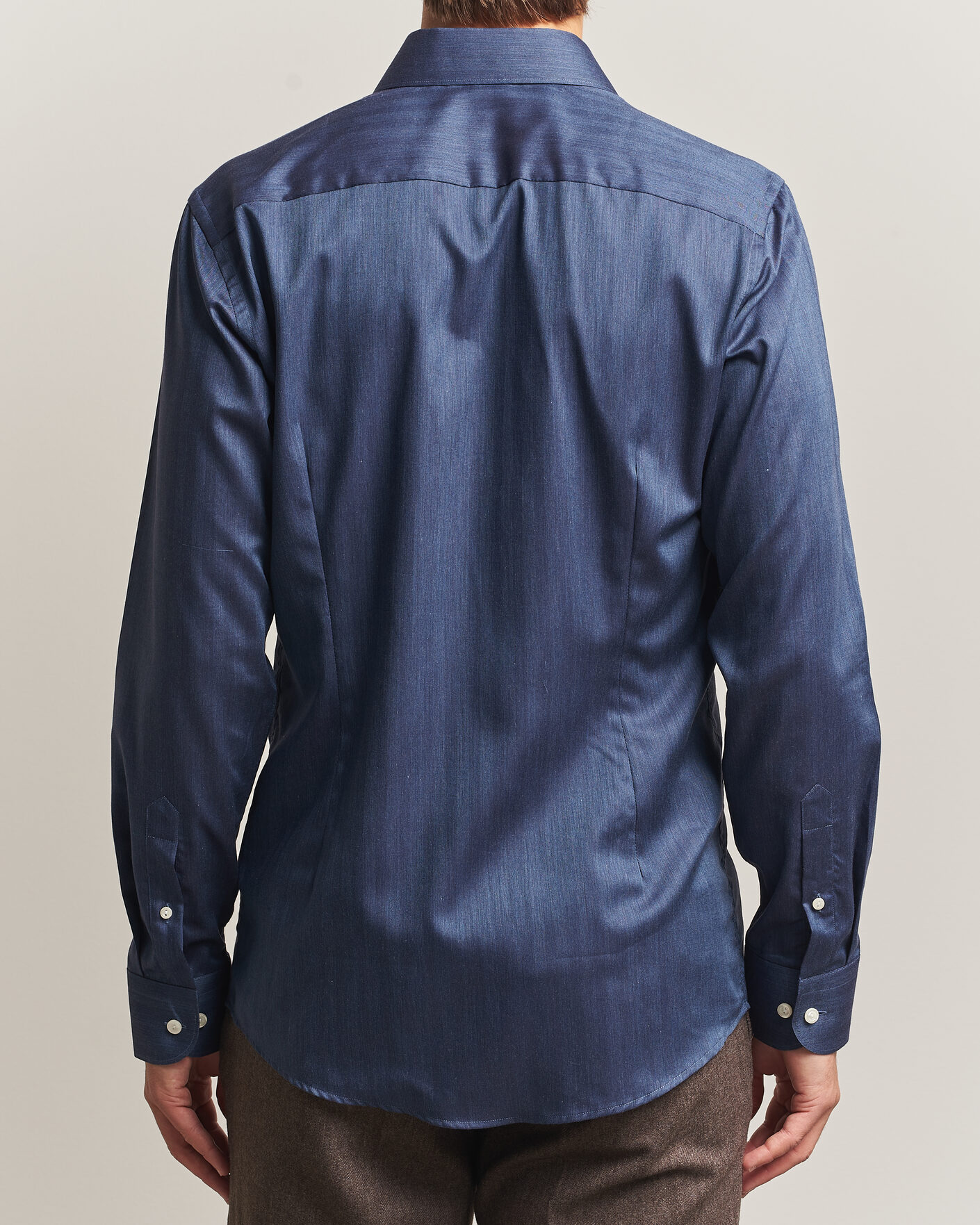 Mies | Kauluspaidat | Eton | Slim Fit Signature Flannel Shirt Dark Blue