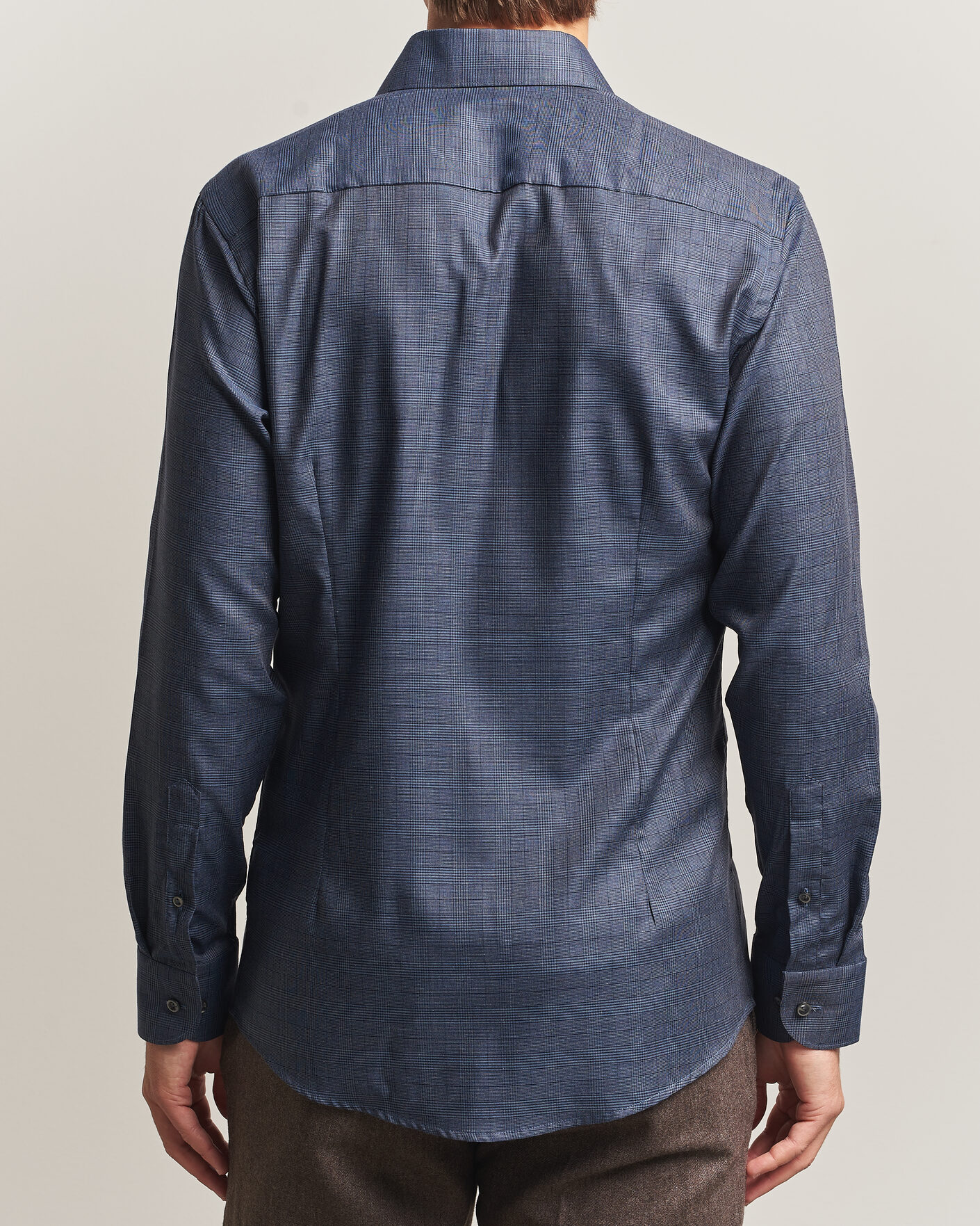 Mies | Kauluspaidat | Eton | Slim Fit Signature Flannel Checked Shirt Dark Blue