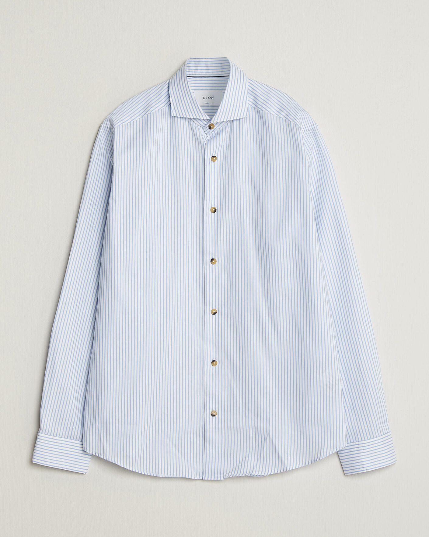 Mies | Kauluspaidat | Eton | Casual Fit Signature Oxford Striped Shirt Light Blue