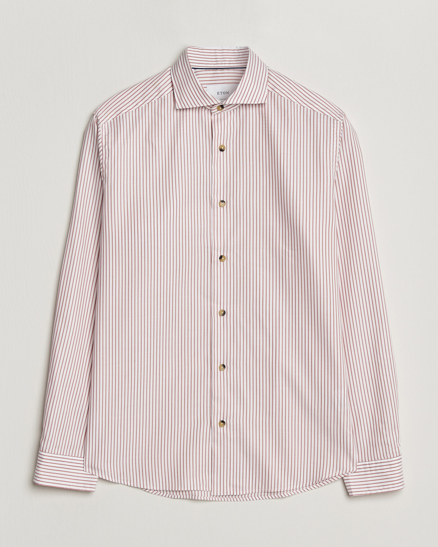 Mies | Kauluspaidat | Eton | Casual Fit Signature Oxford Striped Shirt Orange