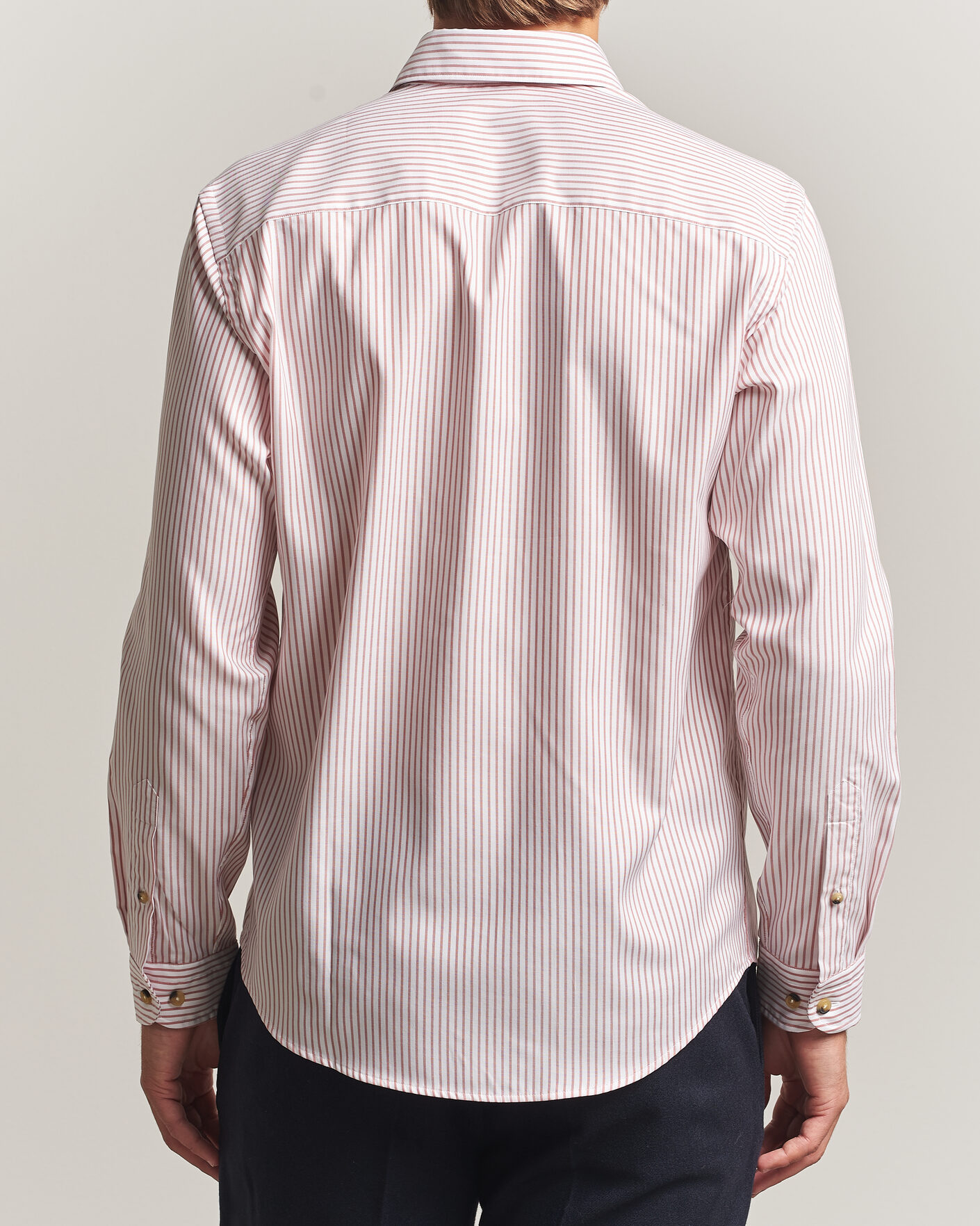 Mies | Kauluspaidat | Eton | Casual Fit Signature Oxford Striped Shirt Orange