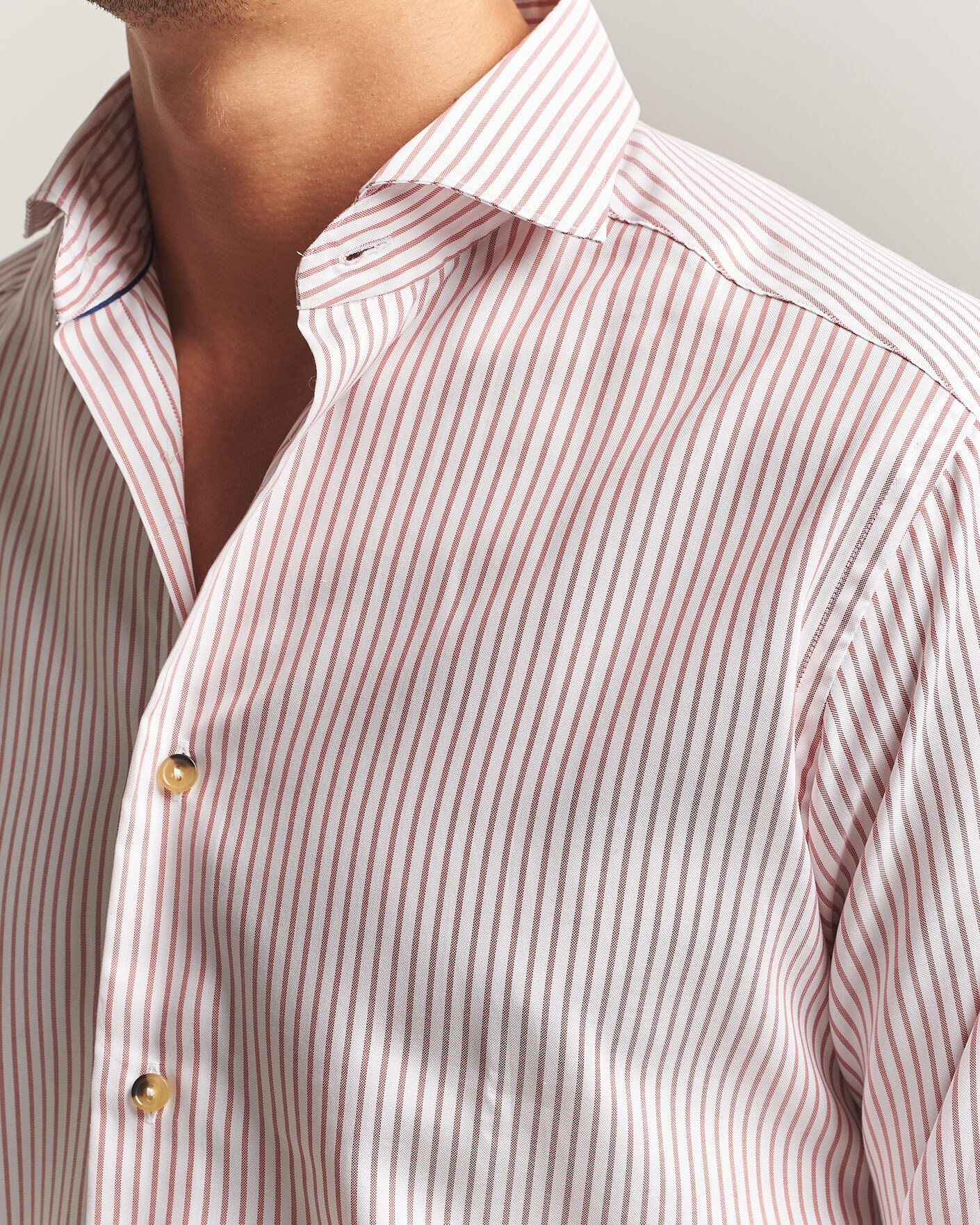 Mies | Kauluspaidat | Eton | Casual Fit Signature Oxford Striped Shirt Orange