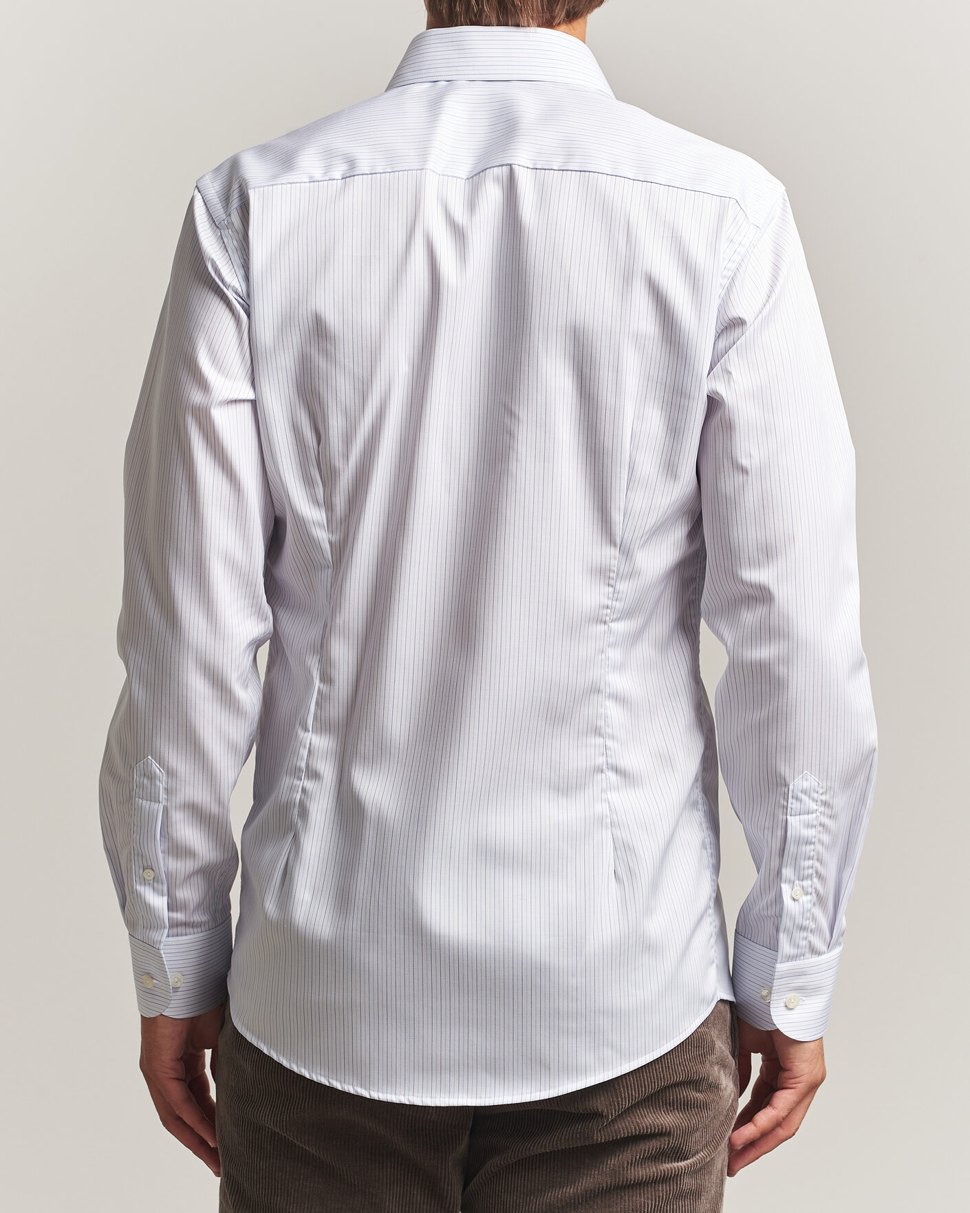 Mies | Kauluspaidat | Eton | Slim Fit Fine Twill Striped Shirt Light Blue
