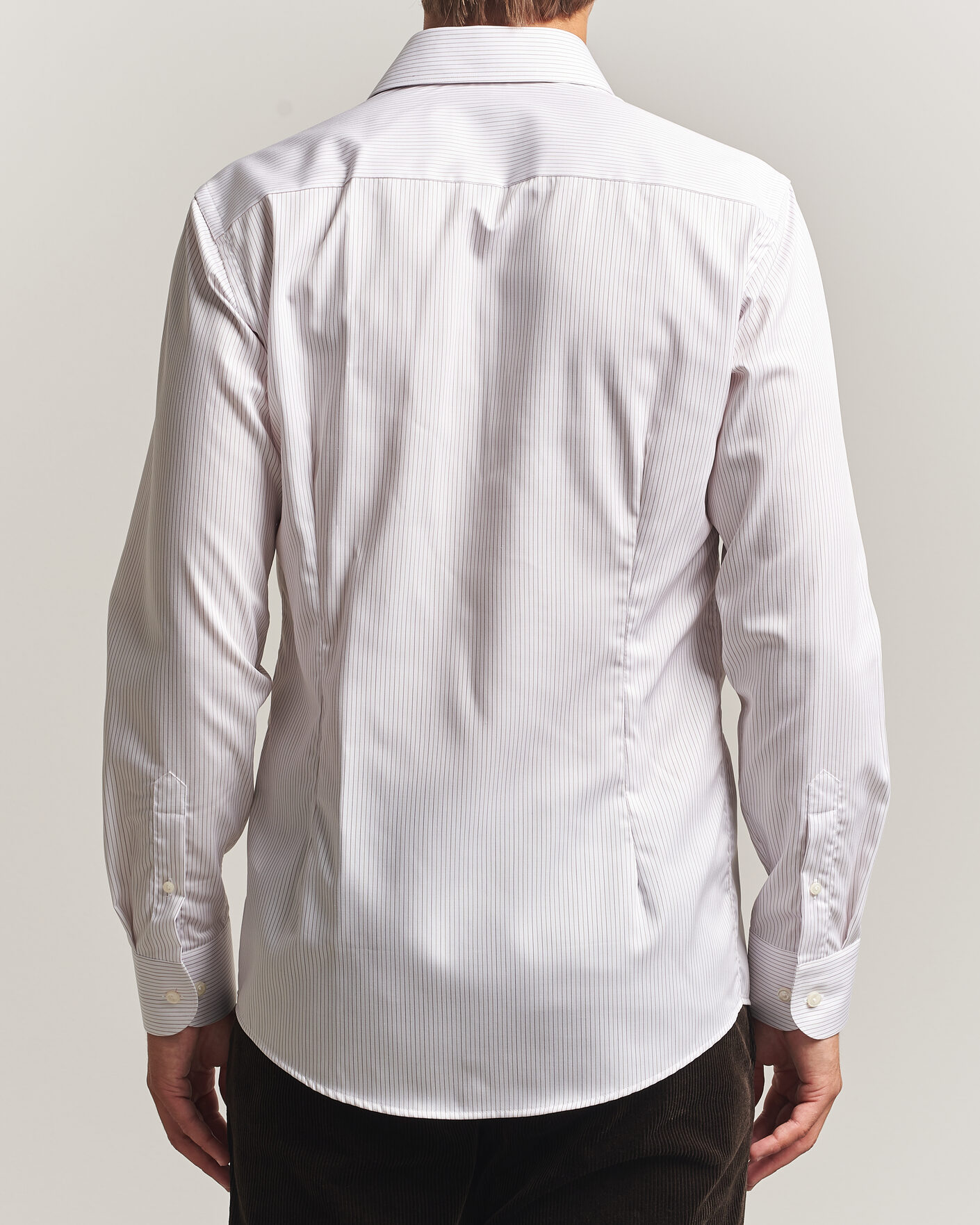Mies | Kauluspaidat | Eton | Slim Fit Fine Twill Striped Shirt Orange