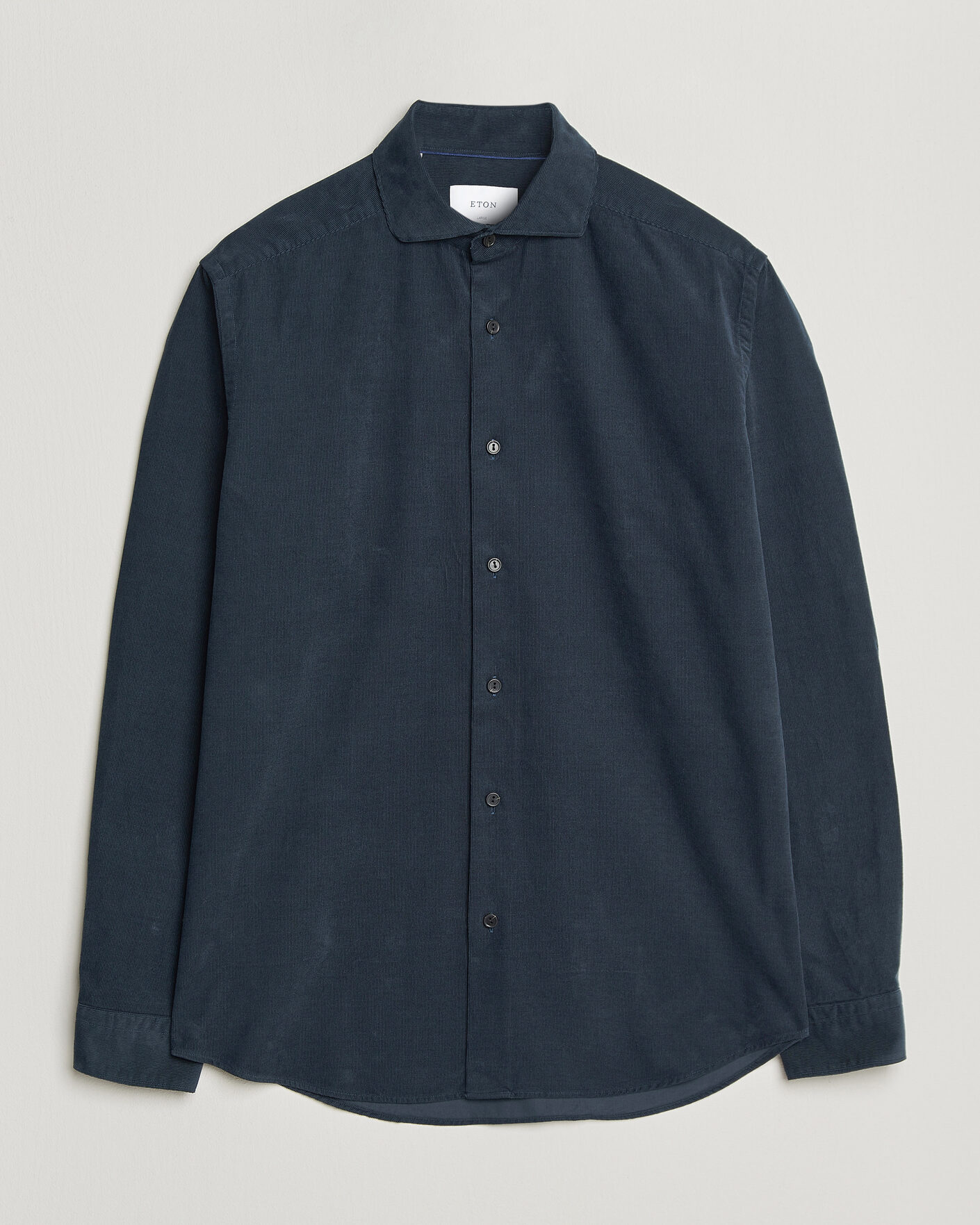 Mies | Kauluspaidat | Eton | Casual Fit Corduroy Shirt Navy Blue