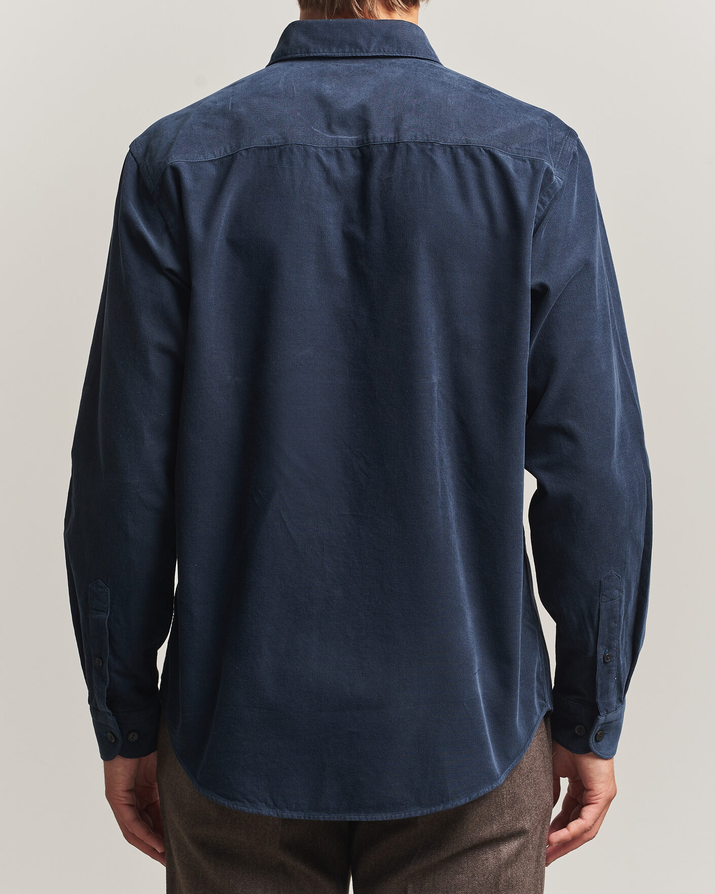 Mies | Kauluspaidat | Eton | Casual Fit Corduroy Shirt Navy Blue