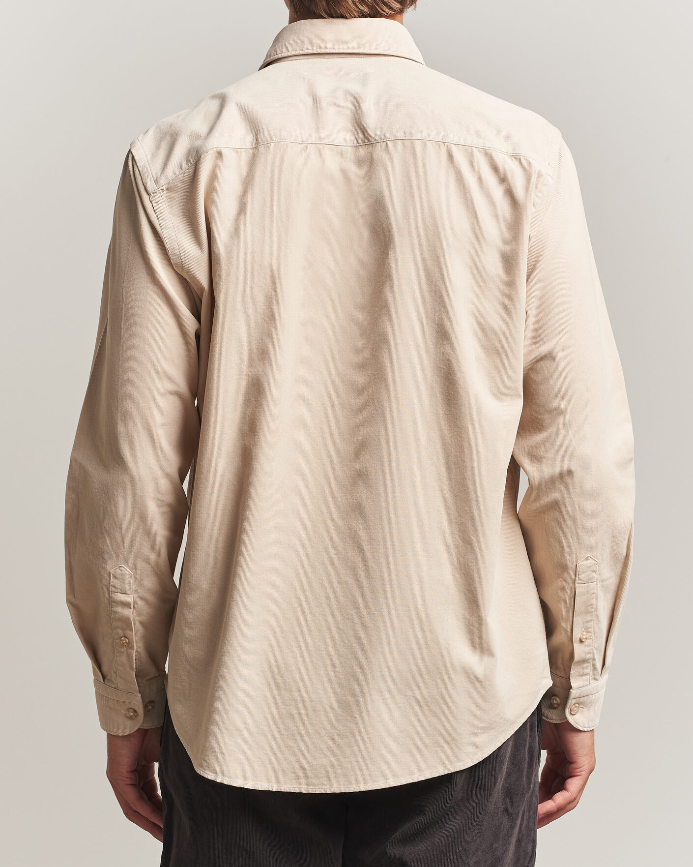 Mies | Kauluspaidat | Eton | Casual Fit Corduroy Shirt Beige