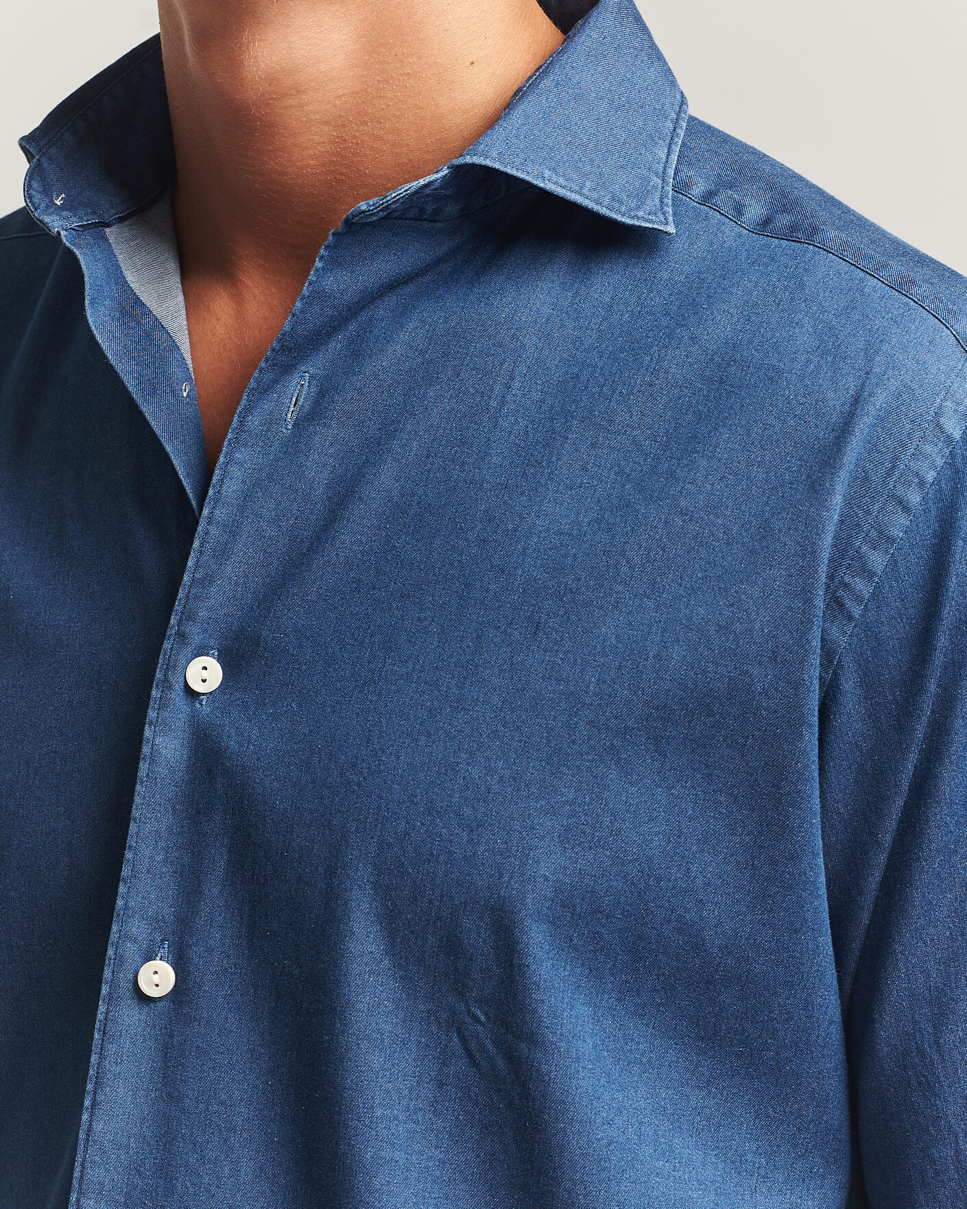 Mies | Kauluspaidat | Eton | Casual Fit Denim Shirt Dark Wash