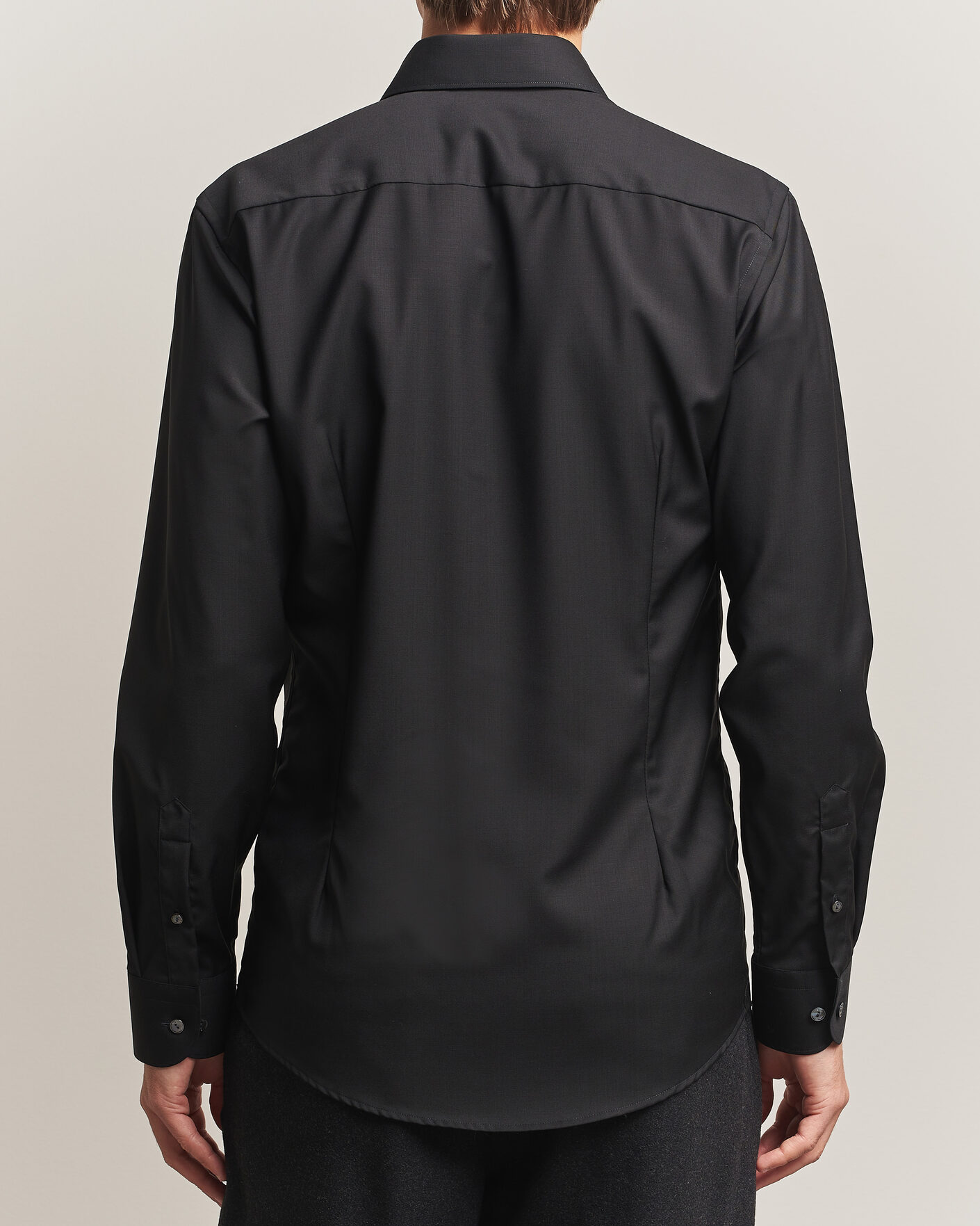 Mies | Kauluspaidat | Eton | Slim Fit Merino Shirt Black