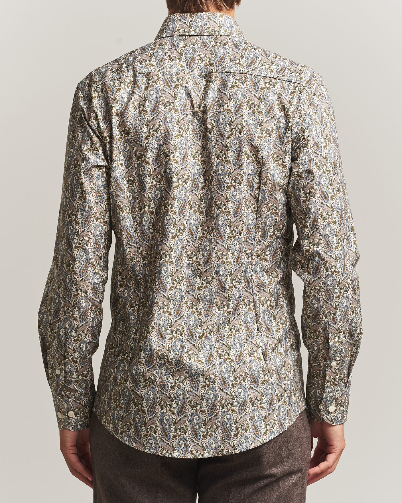 Mies | Kauluspaidat | Eton | Slim Fit Signature Twill Printed Shirt Green Multi