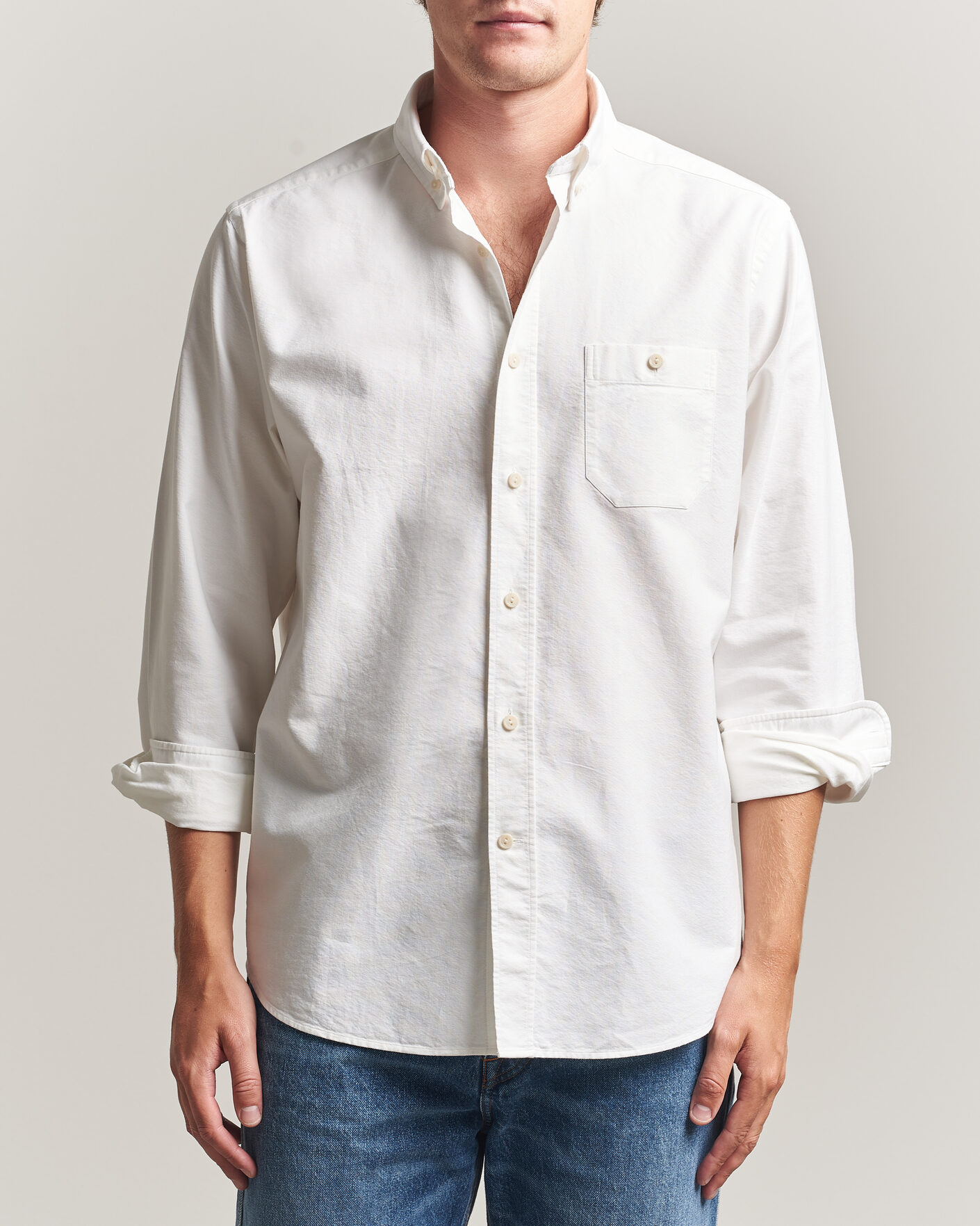 Mies | Kauluspaidat | Eton | Regular Fit Ivy Oxford Shirt White