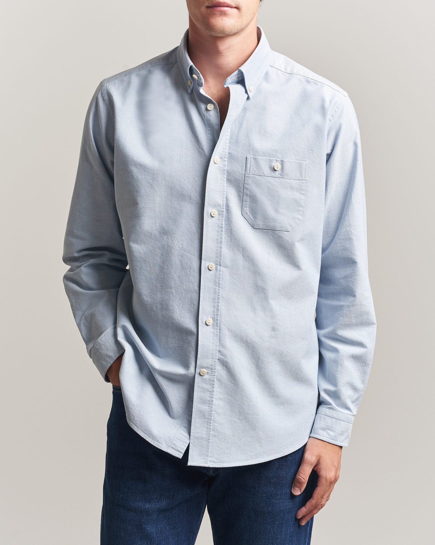 Mies | Kauluspaidat | Eton | Regular Fit Ivy Oxford Shirt Light Blue