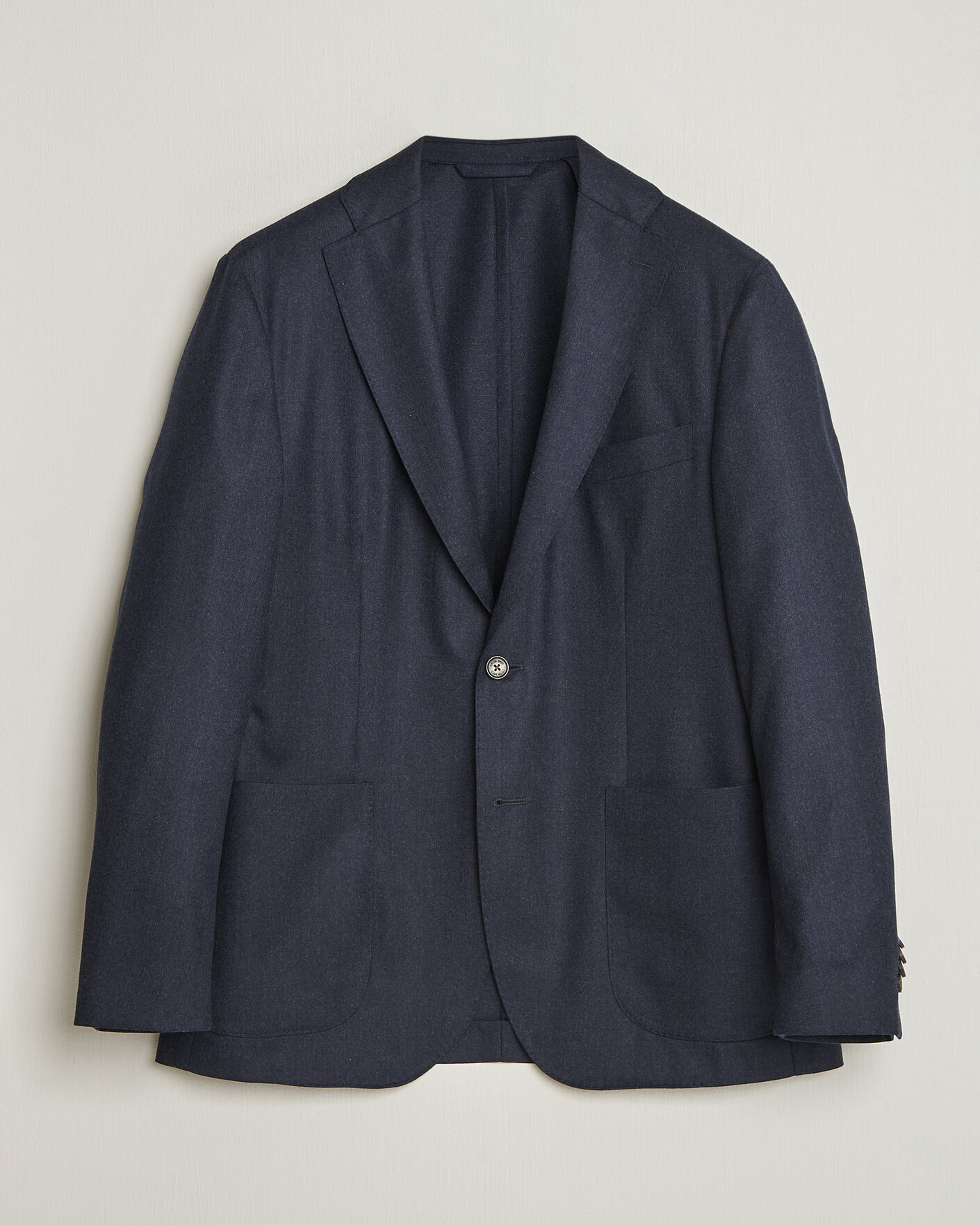 Mies | Pikkutakit | Eton | Wool Flannel Soft Jacket Navy Blue