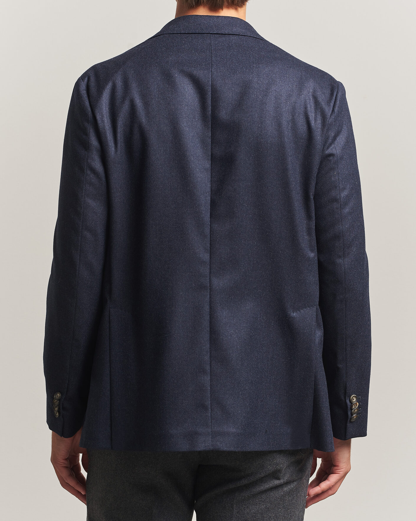 Mies | Pikkutakit | Eton | Wool Flannel Soft Jacket Navy Blue
