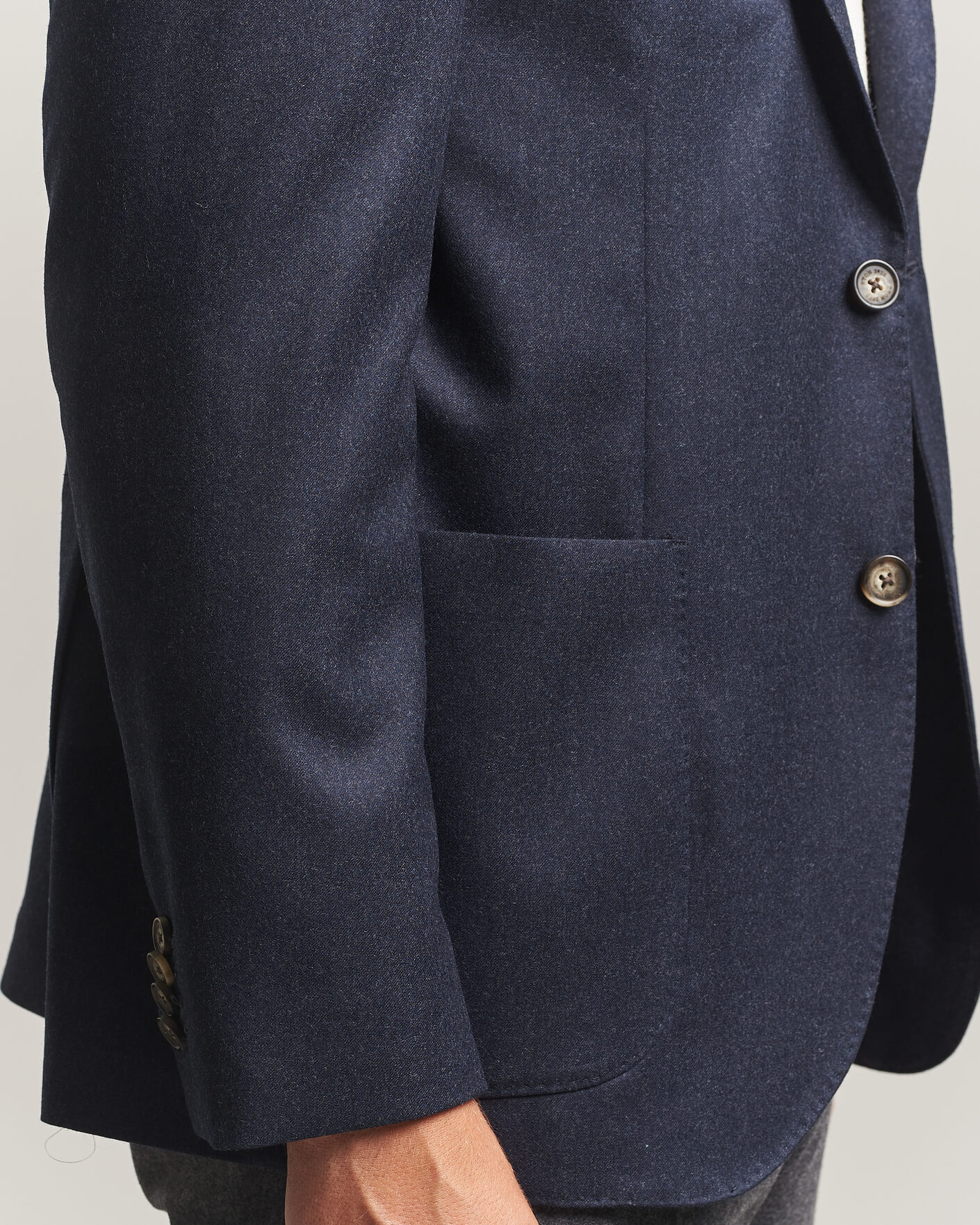 Mies | Pikkutakit | Eton | Wool Flannel Soft Jacket Navy Blue