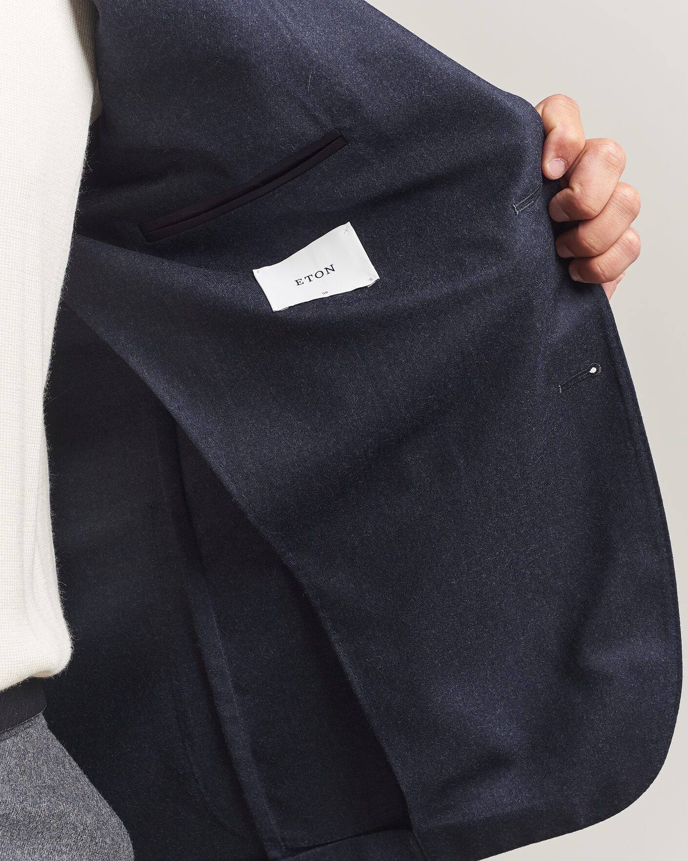 Mies | Pikkutakit | Eton | Wool Flannel Soft Jacket Navy Blue