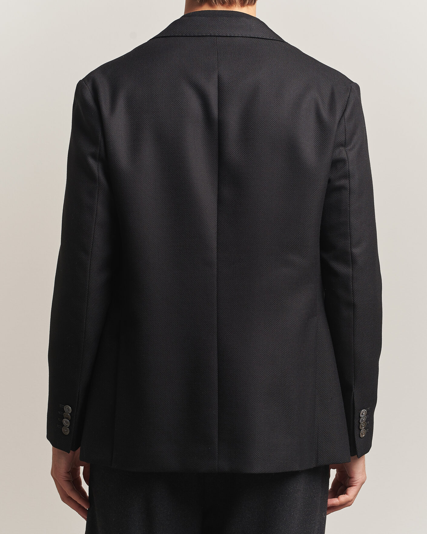 Mies | Pikkutakit | Eton | Double Breasted Hopsack Soft jacket Black