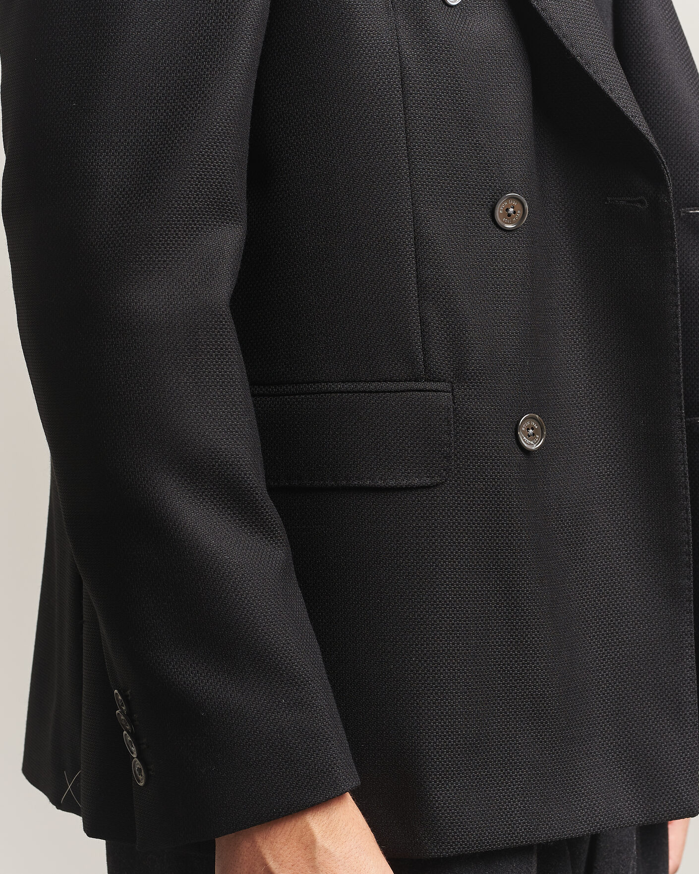 Mies | Pikkutakit | Eton | Double Breasted Hopsack Soft jacket Black