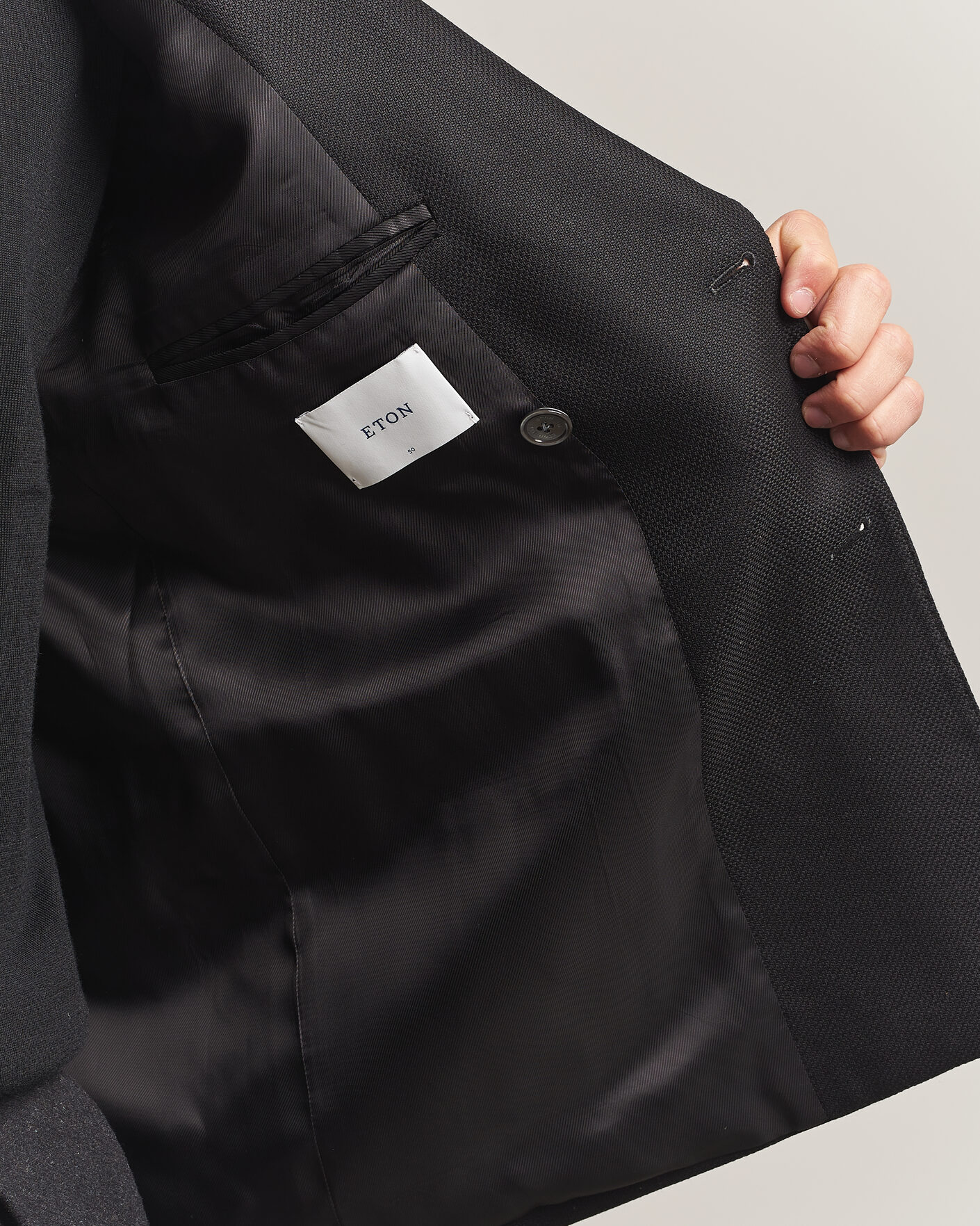 Mies | Pikkutakit | Eton | Double Breasted Hopsack Soft jacket Black