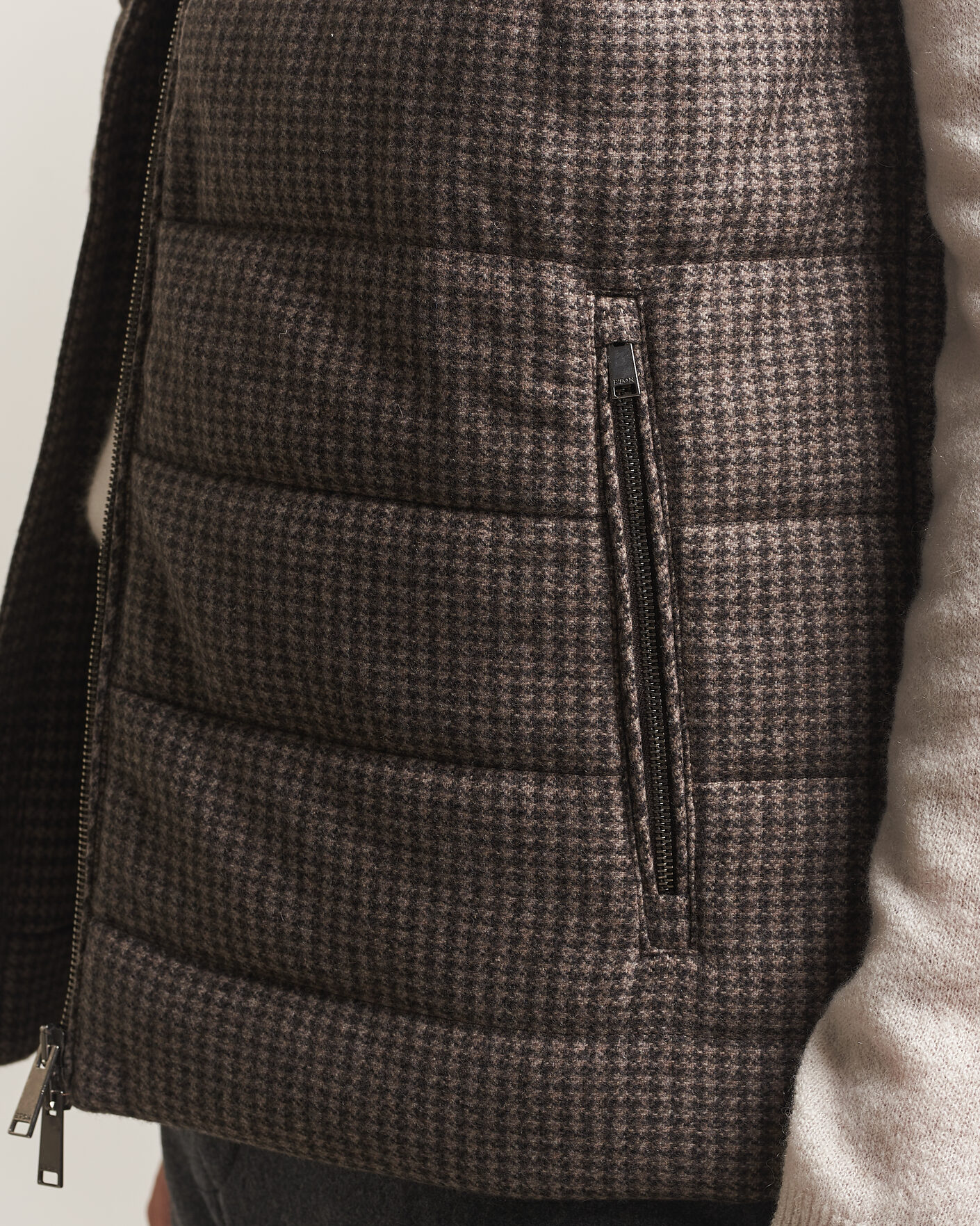 Mies | Ulkoliivit | Eton | Wool/Cashmere Padded Vest Brown