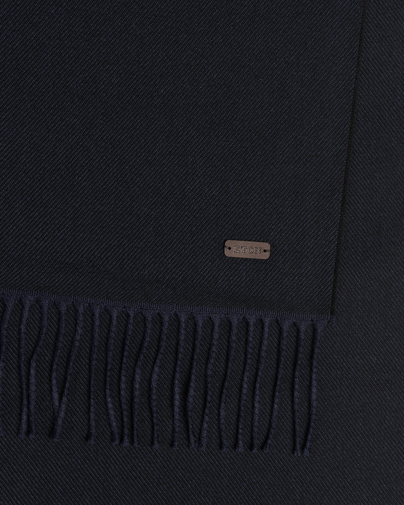 Mies | Kaulaliinat | Eton | Twill Merino Wool Scarf Navy Blue