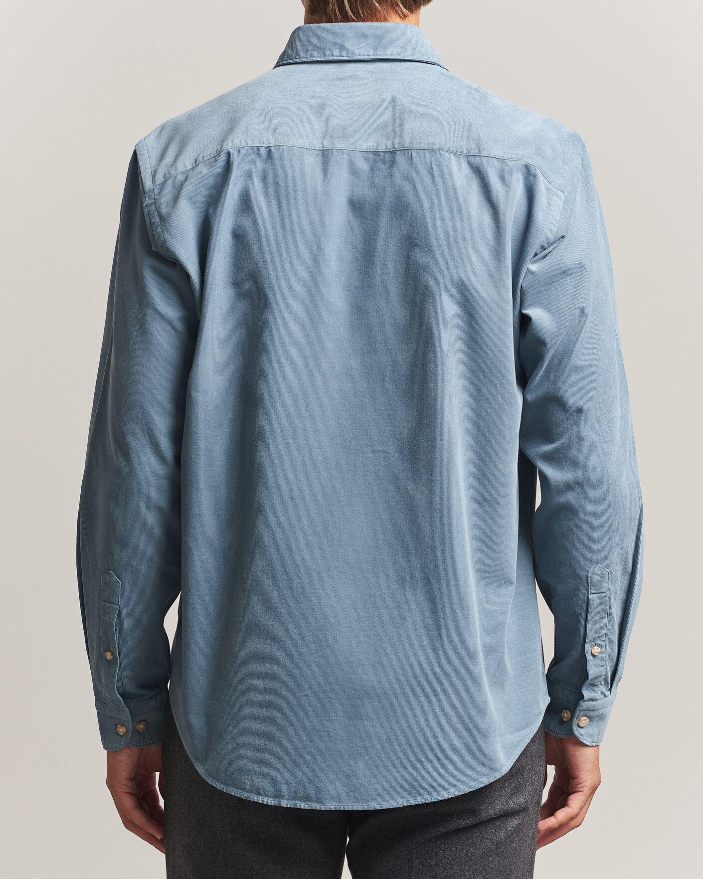 Mies | Kauluspaidat | Eton | Casual Fit Corduroy Shirt Blue
