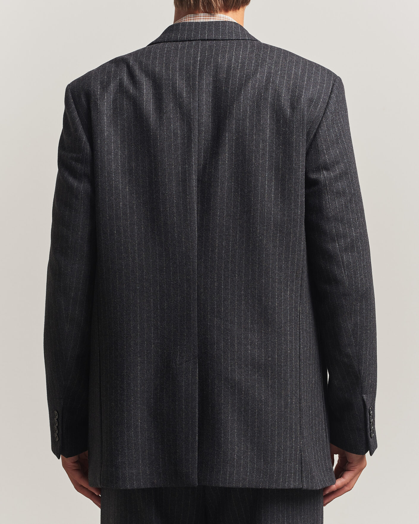 Mies | Pikkutakit | Filippa K | Michael Wool Flannel Pinstriped Blazer Anthracite